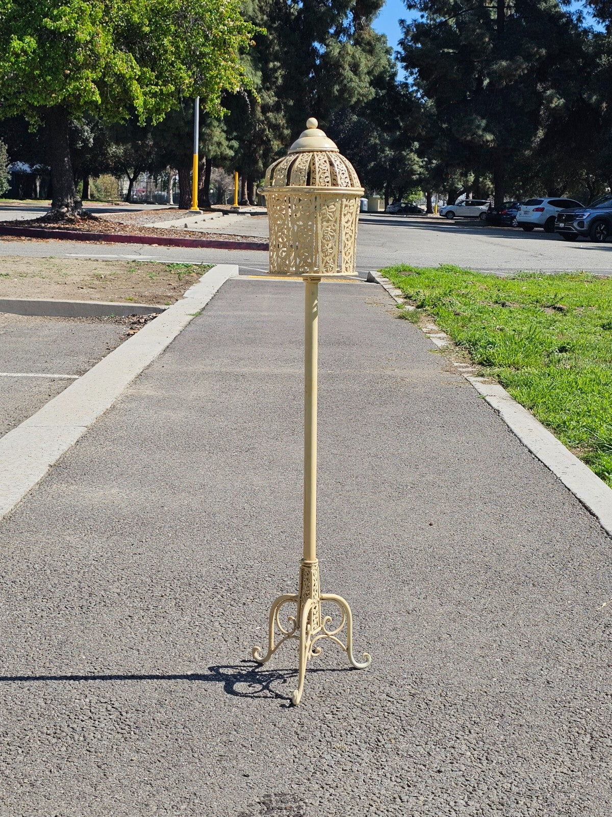 Vintage Style Birdcage Candle Holder Stand 45"H