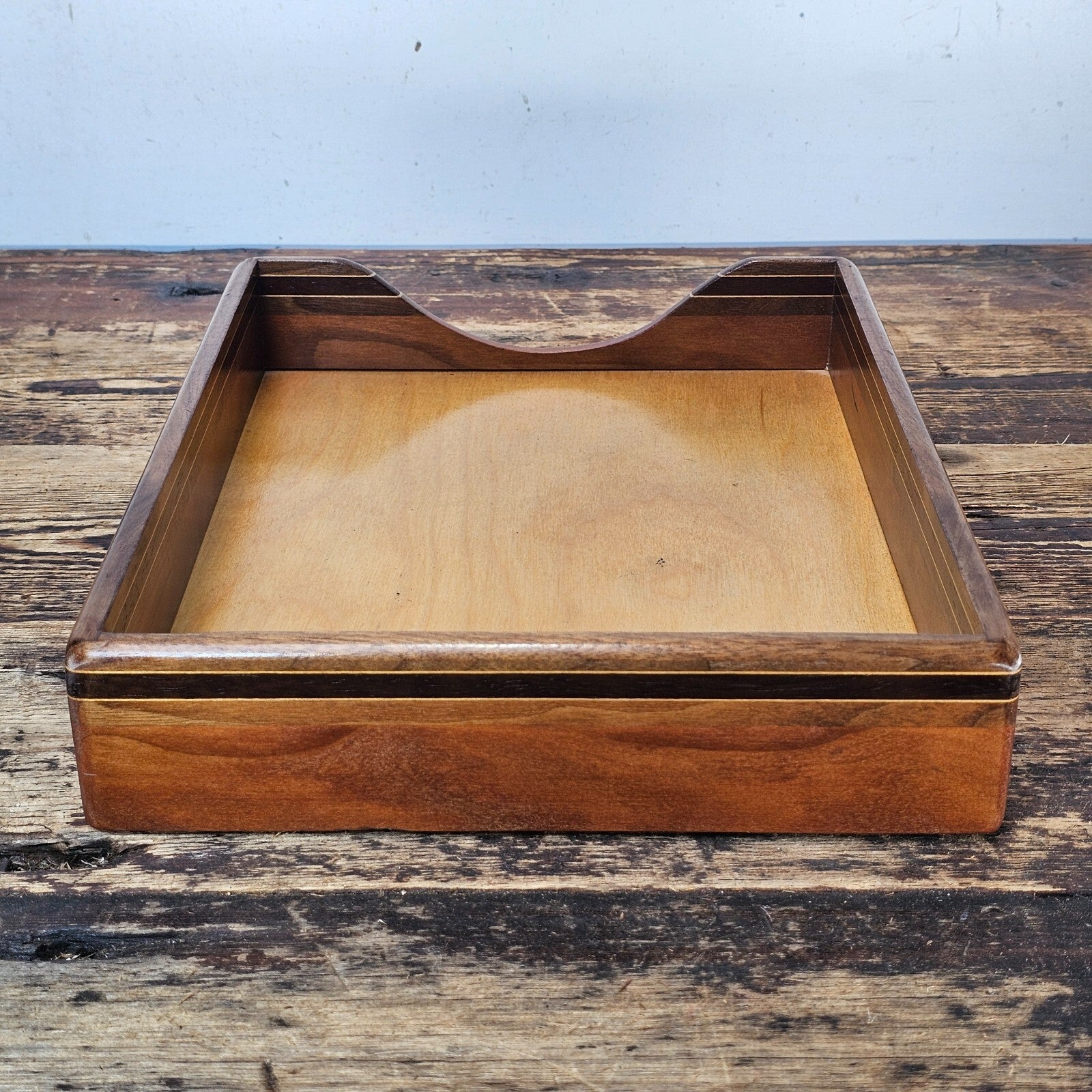 Nordic Style Vintage Wooden Document Tray