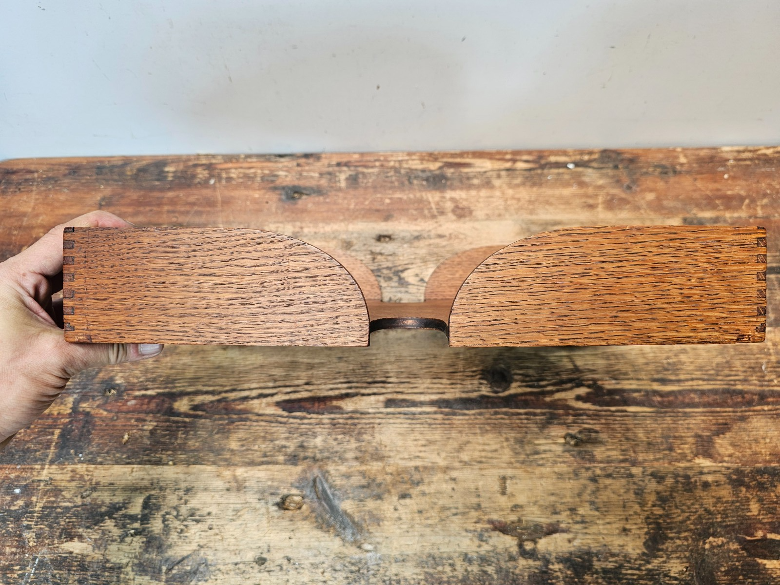 Rare 1920s Globe-Wernicke Wooden Desk Organizer / Letter Tray