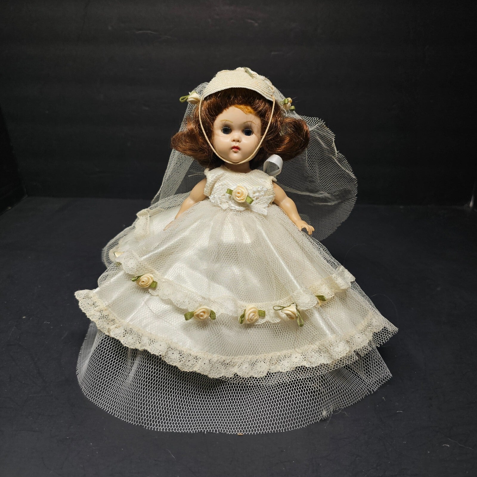 Vogue Ginny Bride Doll 8" Straight Leg Walker 1950's Made In USA