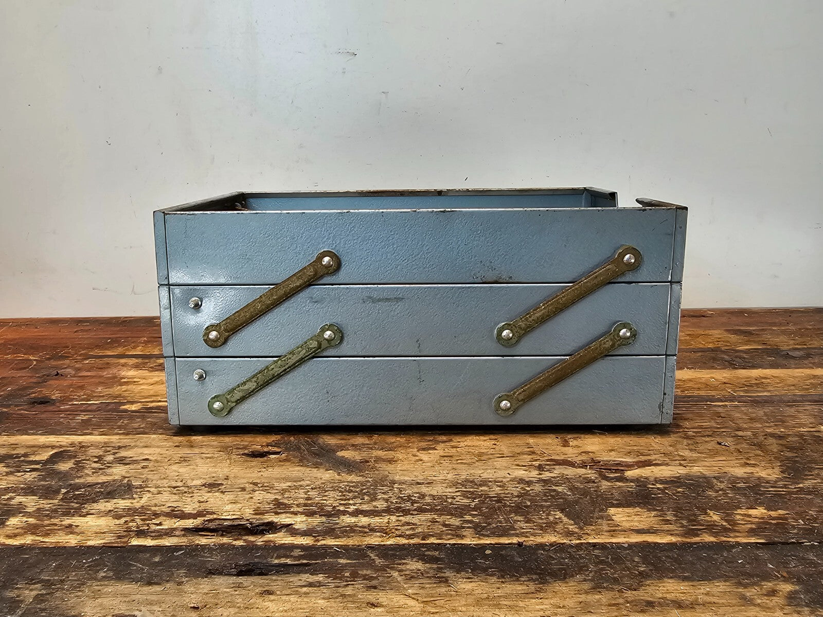 Vintage CARL 3-Tier Steel Letter Tray Made In Japan