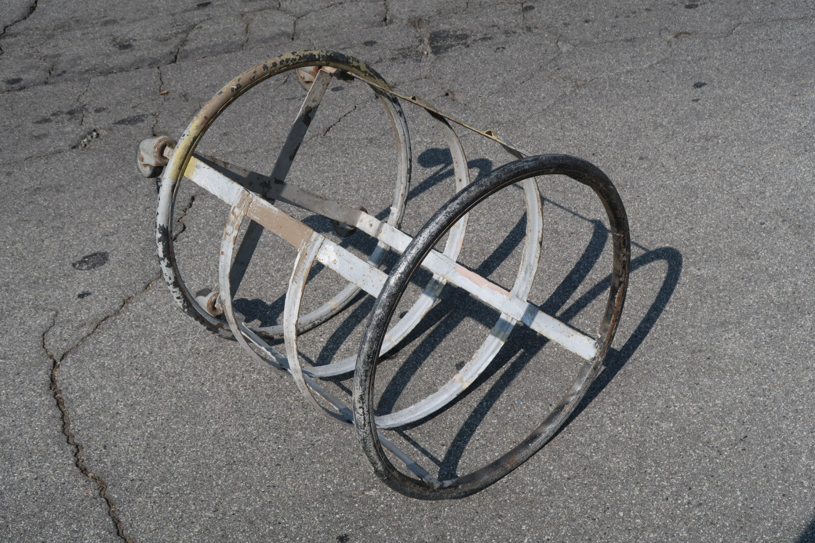 Industrial Cart Round Hamper Trash Can Dolly Wheels Colson Corp. Dia 24" x H 31"