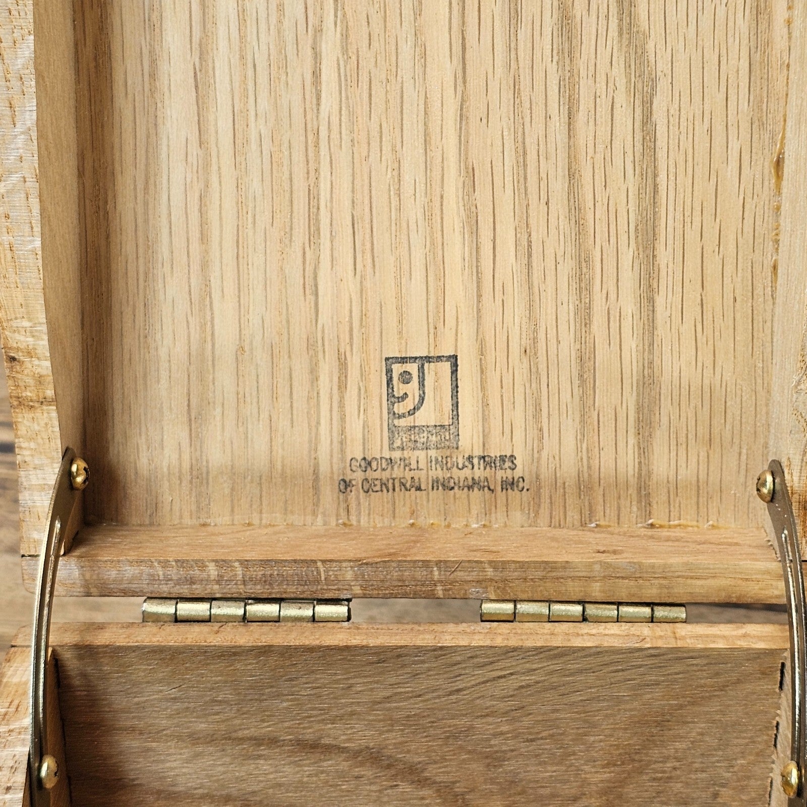Vintage Wooden Index Card File Box - Goodwill Industries (1974-1992)