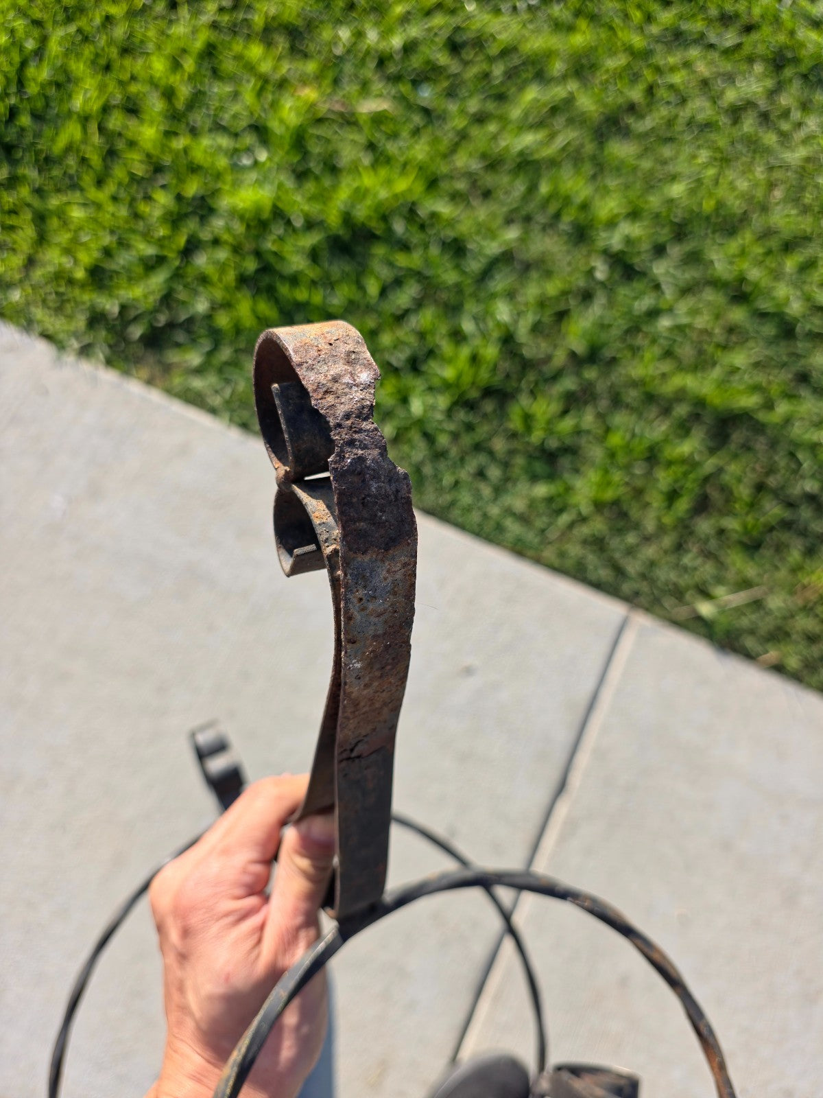 Vintage Spanish Revival Plant Stand 19" Mid-Century Twisted Iron Planter Holder