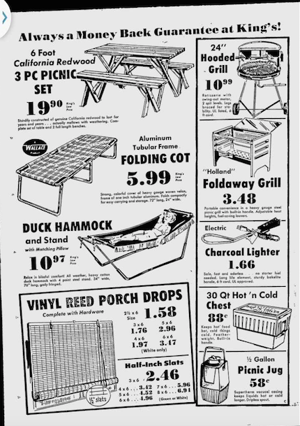 1960s Foldaway Picnic Grille Holland Industries Inc. Buffalo, New York