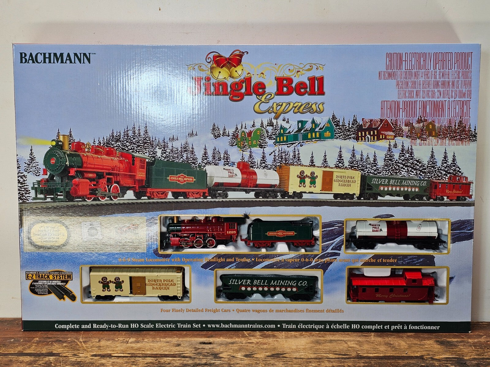 BACHMANN TRAINS HO Jingle Bell Christmas Express Train Set + Many Extras!