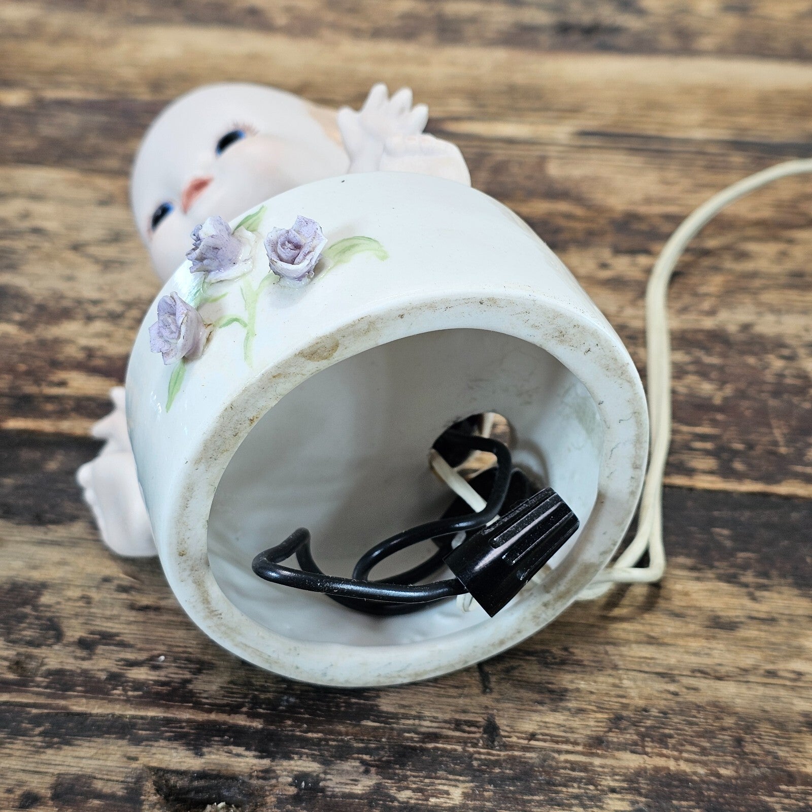 Vintage Kewpie Baby Doll Bisque Lamp