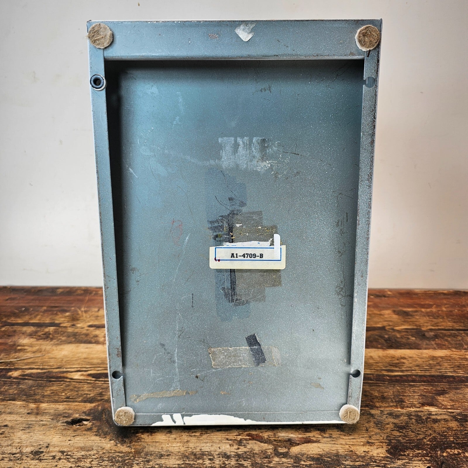 Vintage Pale Blue 2-Tier Industrial Metal Paper Tray / Desk Organizer