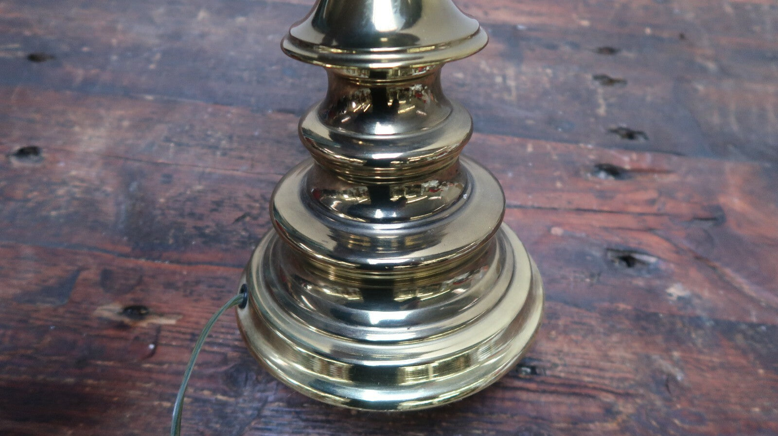 Vintage Leviton Brass Table Lamp 7" x 7" x H23.5"