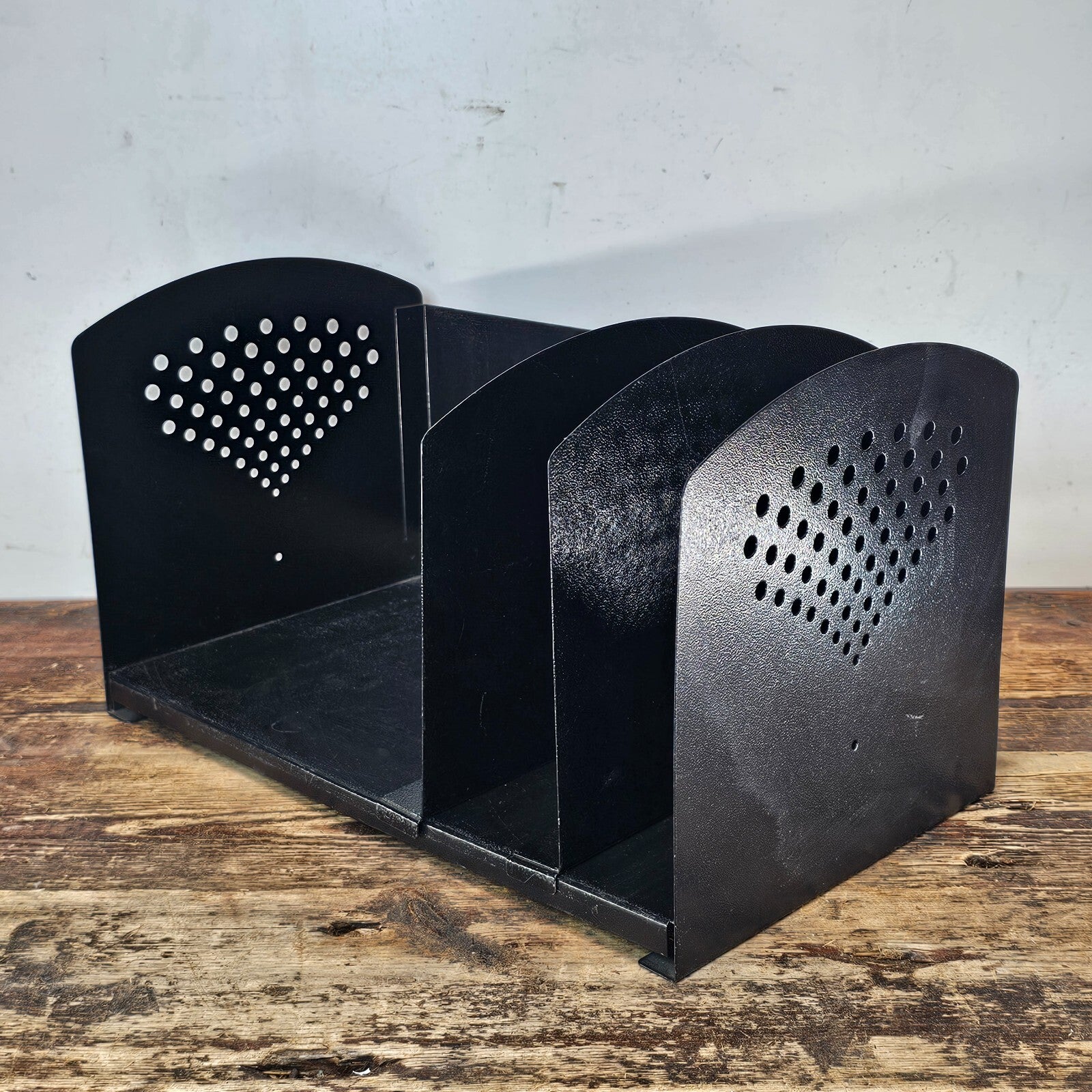 Vintage Black Metal Desk Organizer