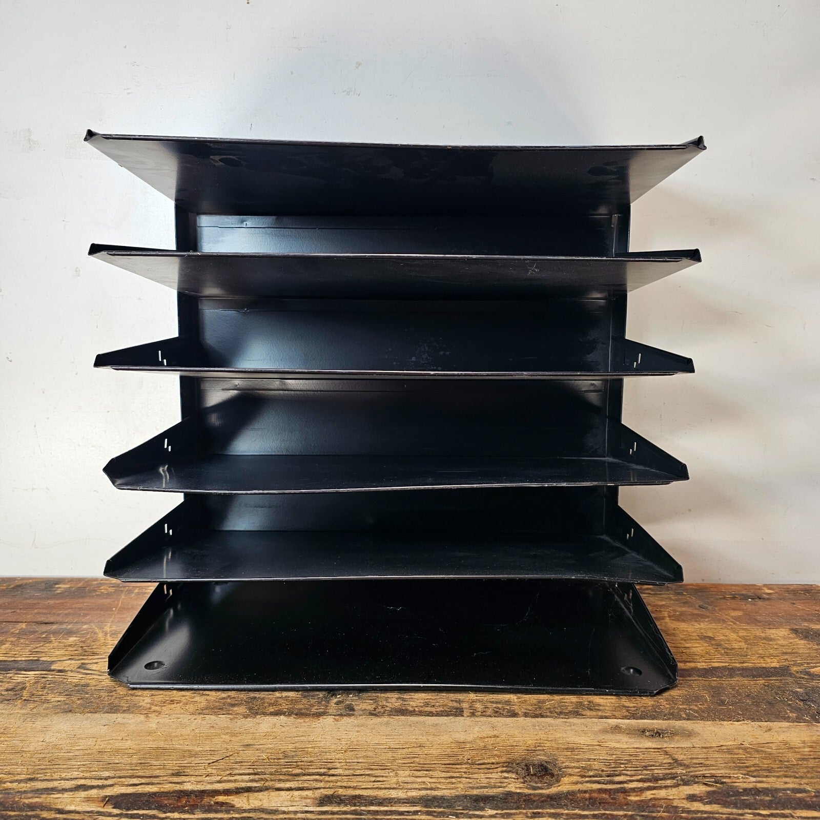 Vintage Steelmaster Lit-Ning 6-Tier Wall-Mounted / Desktop Steel File Organizer