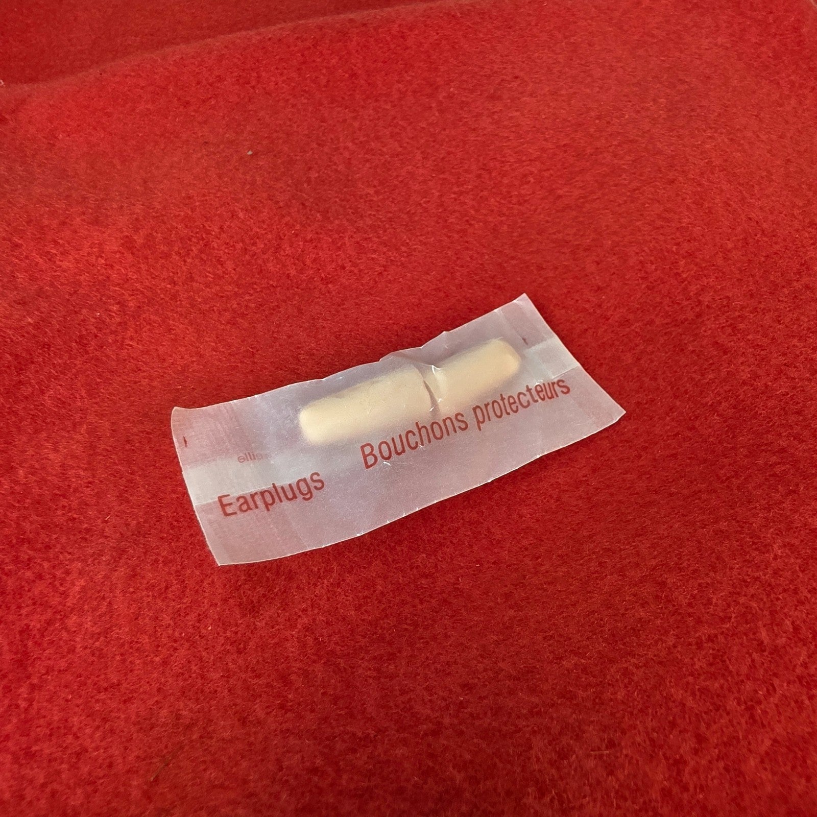 Air Canada Red Travel Comfort Kit (Partial Set) Blanket & Earplugs