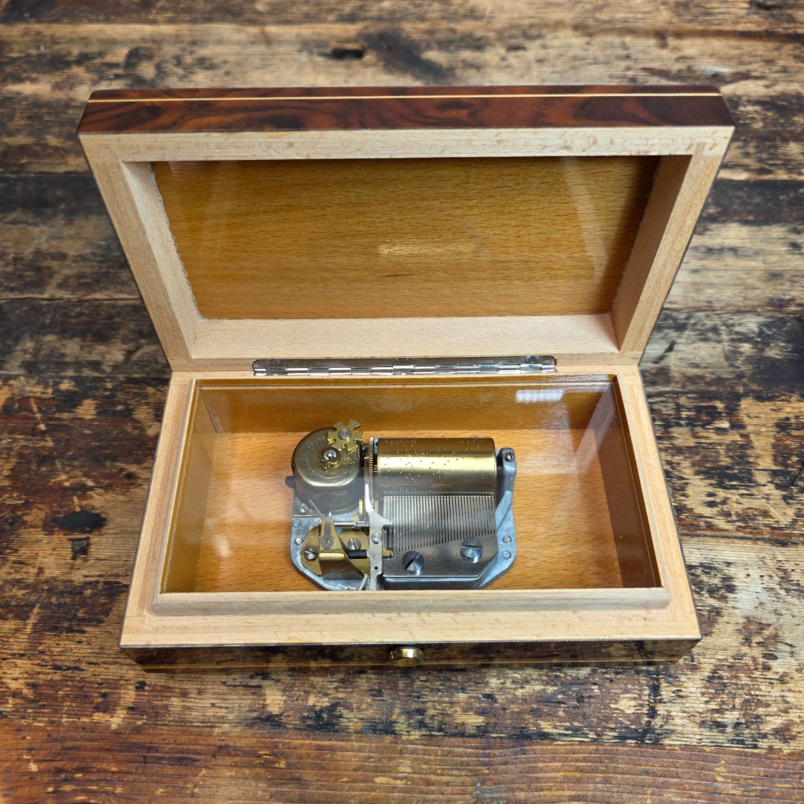 Vintage Reuge Inlaid Music Box – Chopin “Tristesse” / Slide Switch Mechanism