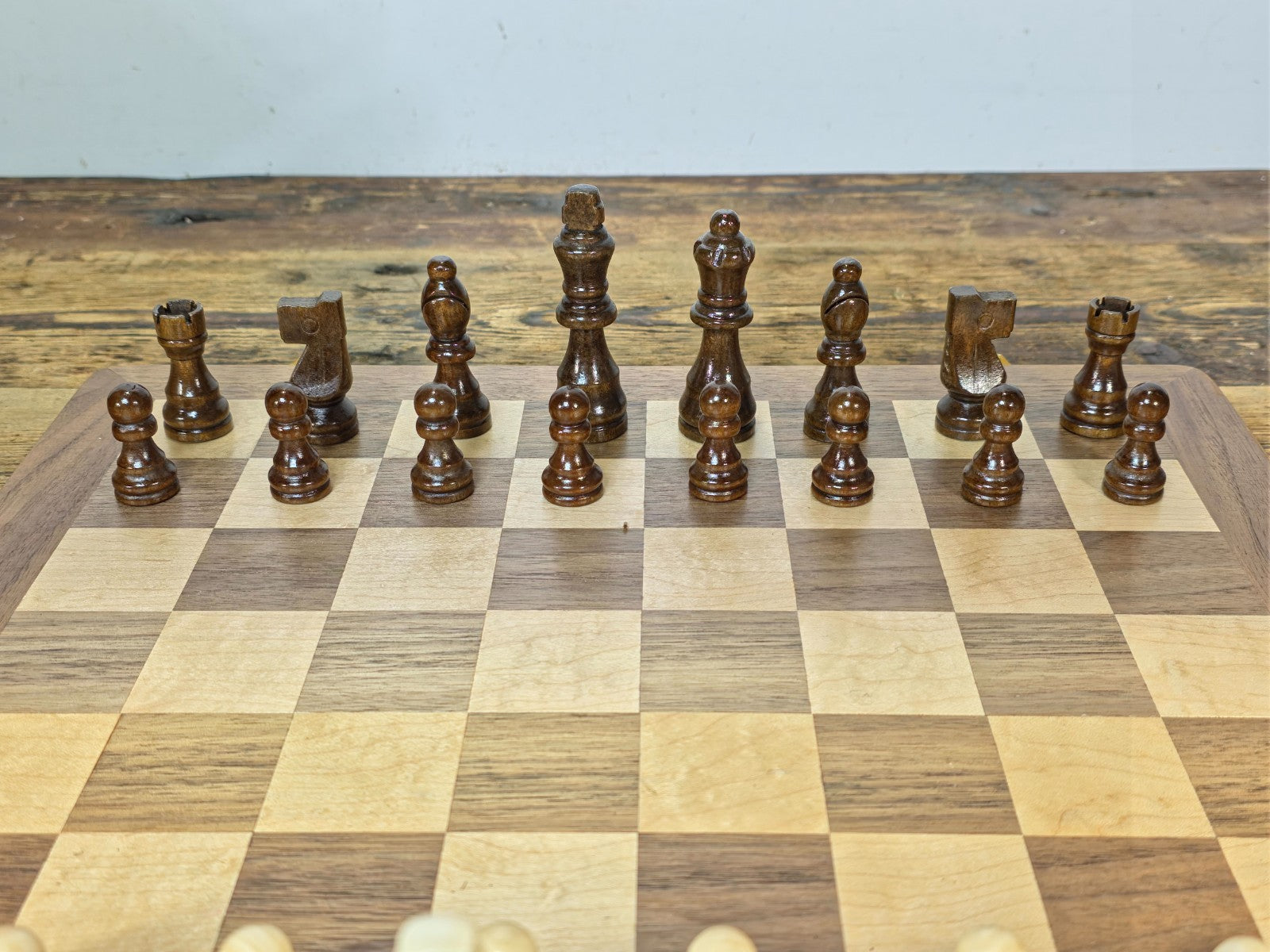 Handcrafted Wooden Folding Chess Set | 34 Pieces (Includes Extra Queens)
