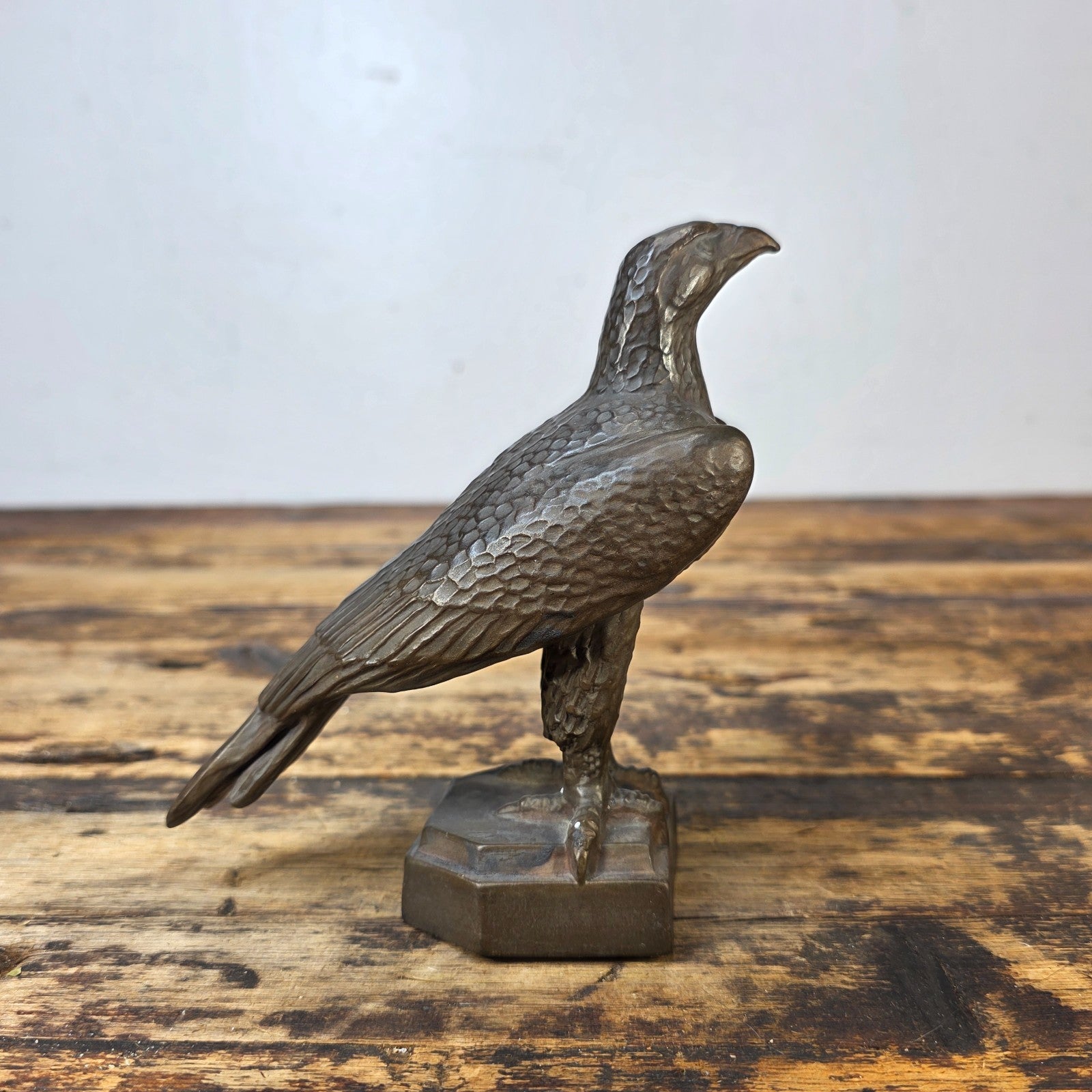 Crown Staffordshire Fine Bone China Eagle Figurine — Bronze-Effect Matte Finish