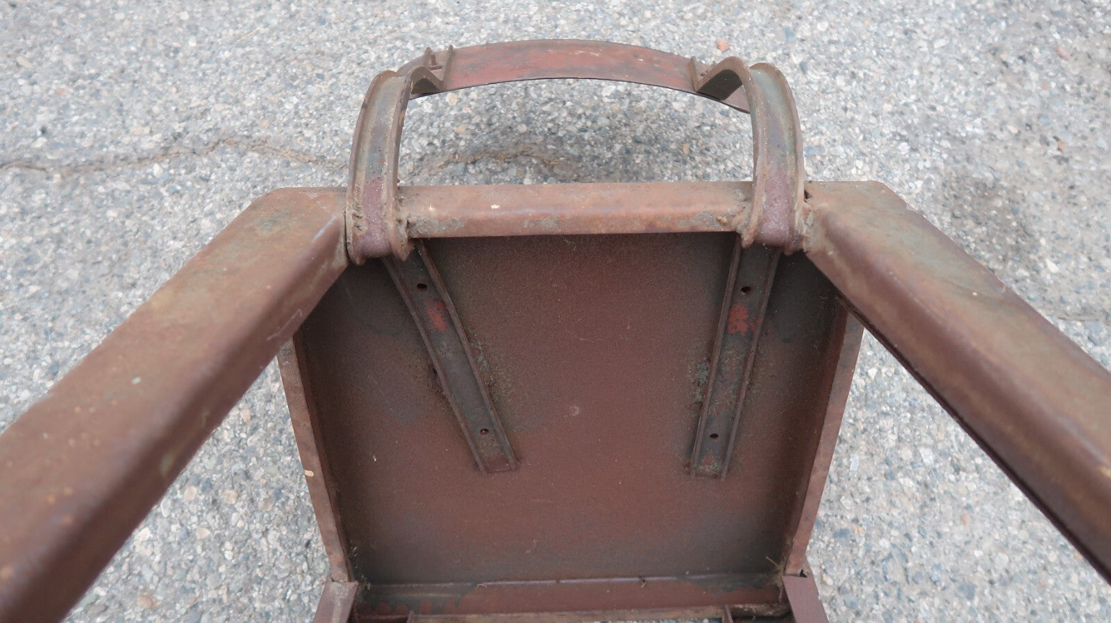 Antique Metal Industrial Stool High Chair Heavy Steel Chair 29 lb.