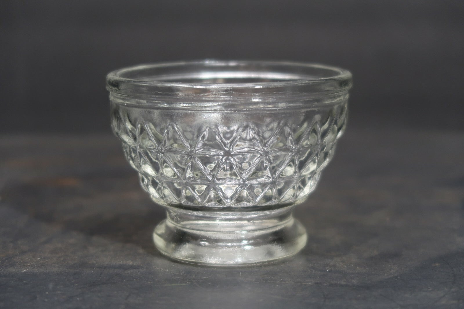 Lot of 3 Vintage 2 Goblet Glasses & 1 Candy Nut Dish Bowl