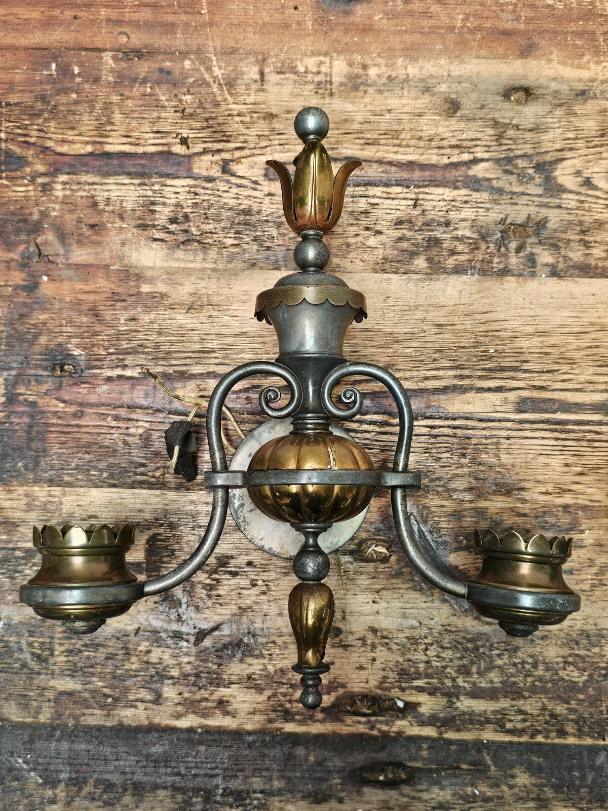 Antique Victorian Style Double-Arm Wall Sconce (Pair)
