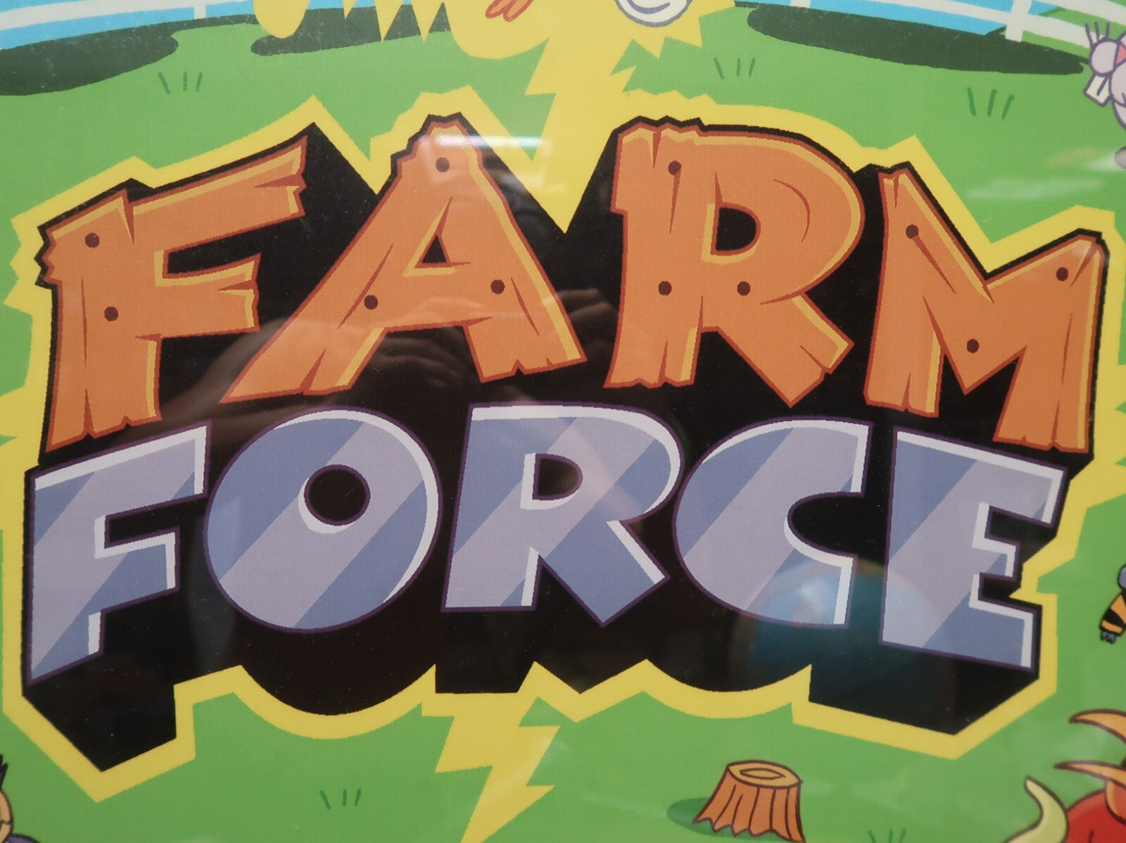 Farm Force 2005 Nickelodeon TV Animation Poster In Large Wood Frame 38" x 48"