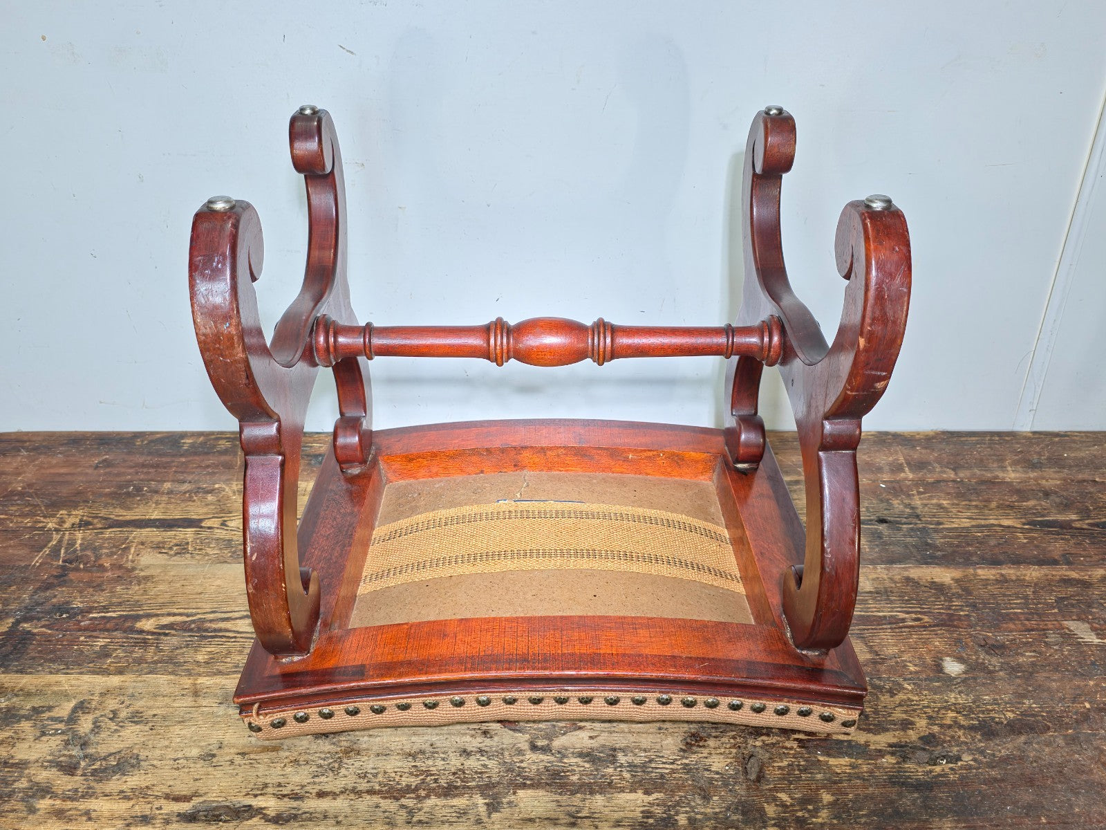 Rare 1930s Vander Ley Bros Needlepoint Stool | 300 Hall St. Grand Rapids Antique