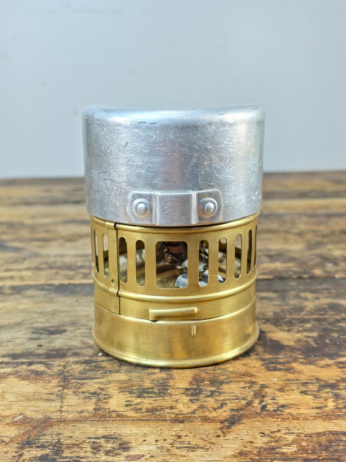 Vintage SVEA 123 brass camping stove — made in Sweden.