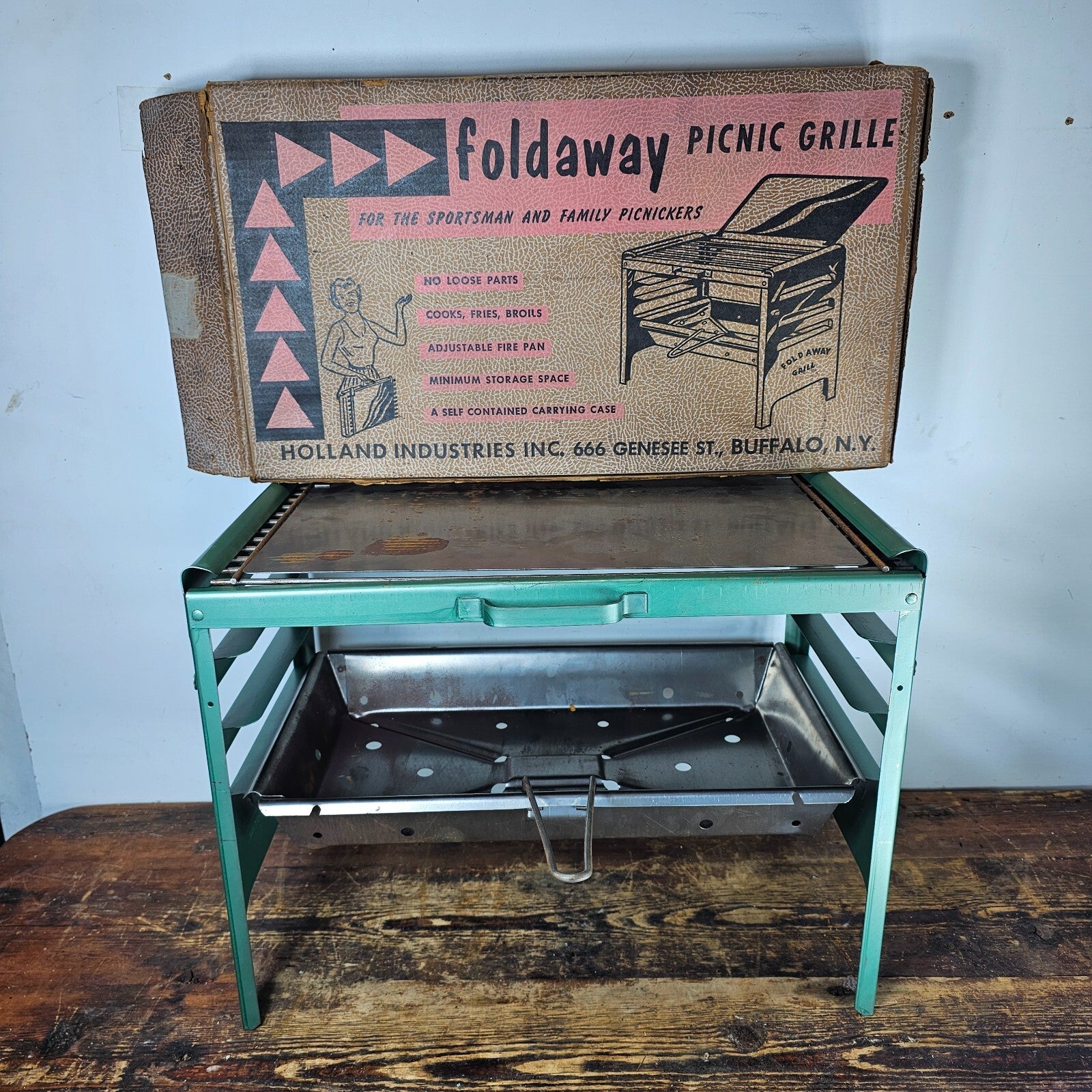 1960s Foldaway Picnic Grille Holland Industries Inc. Buffalo, New York