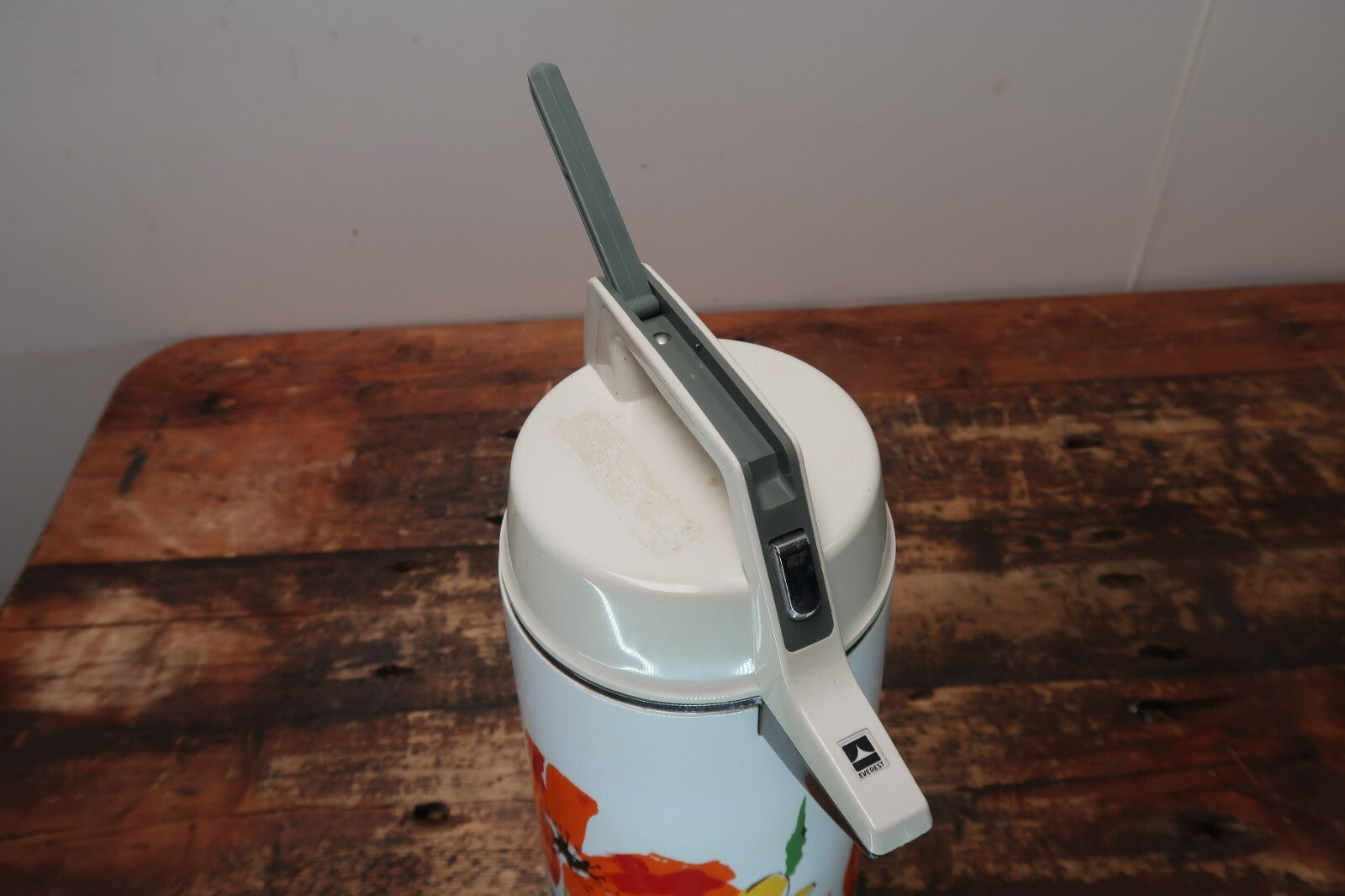 Vintage Everest Vacuum Airpot Thermos Coffee Hot Water Floral 0.5 Gal Japan