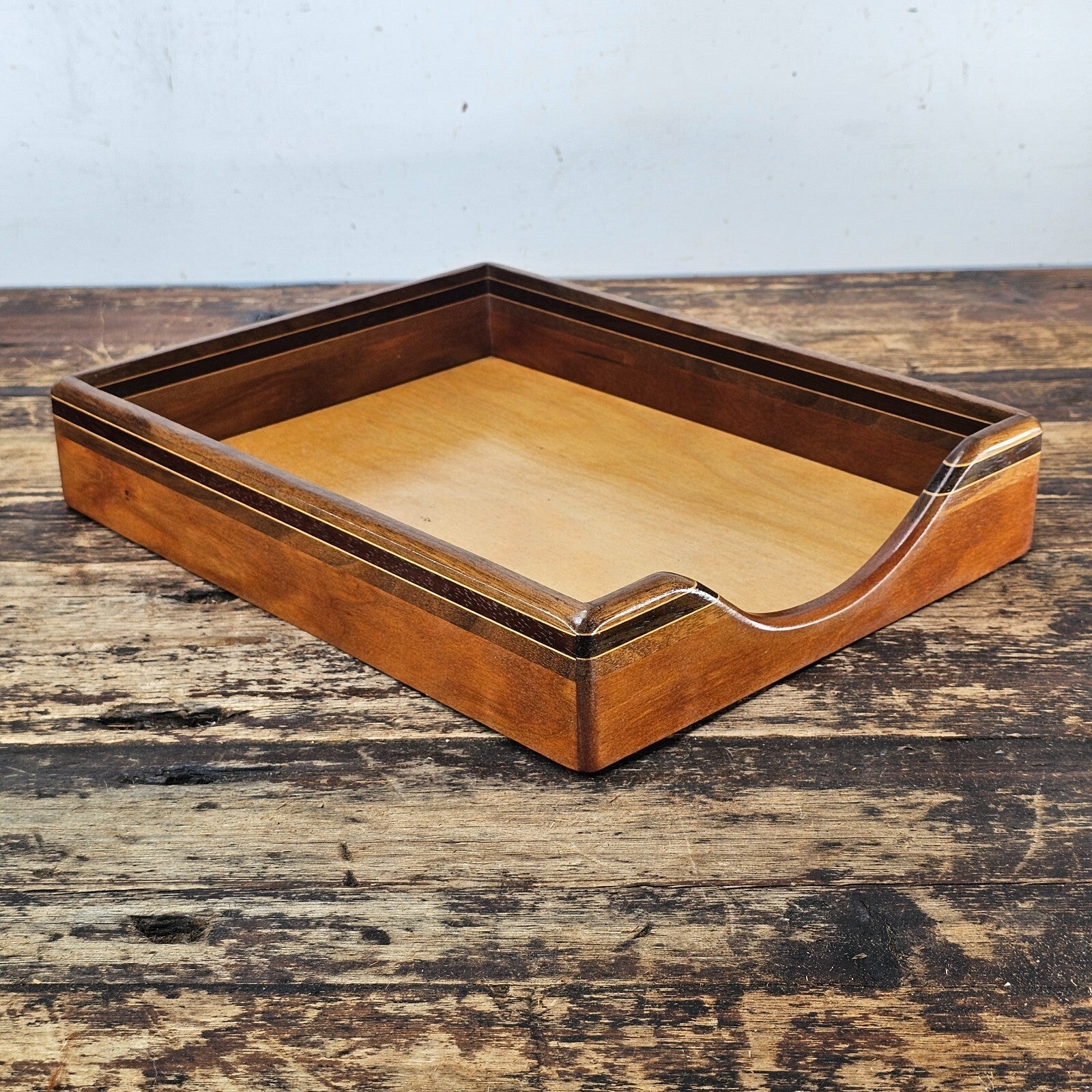 Nordic Style Vintage Wooden Document Tray