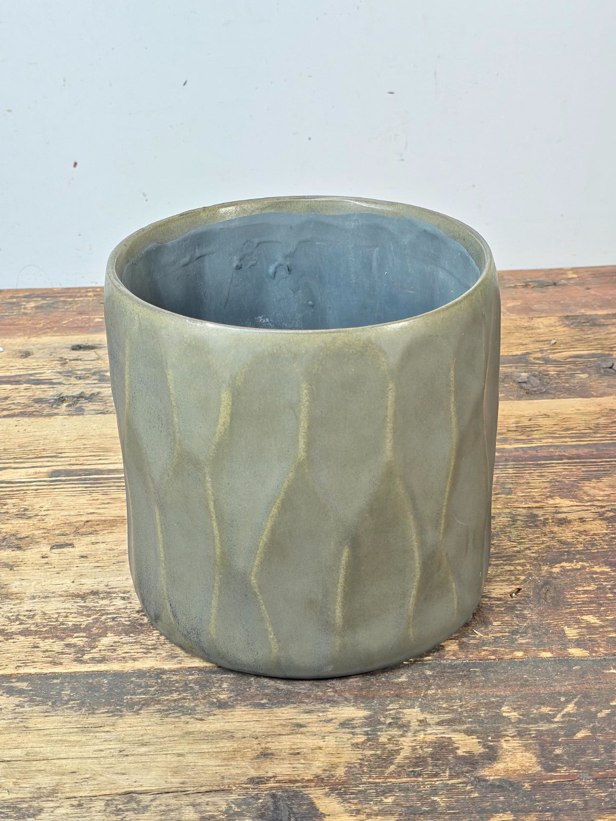 Rolling Greens “Fair Orchid Pot” — Textured Gray Ceramic Planter (7”)