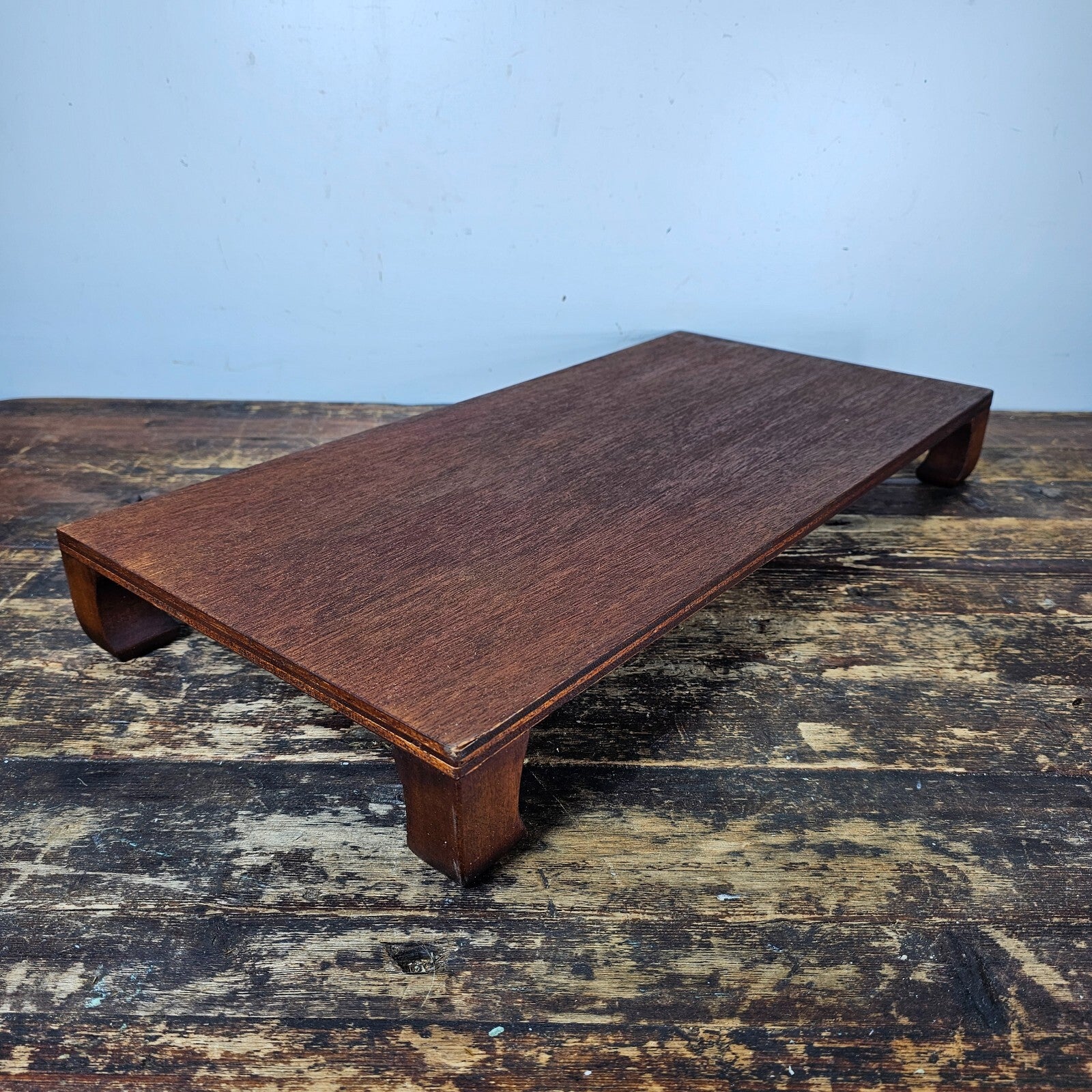 Japanese Wooden Ikebana Vase Bonsai Display Stand With Legs