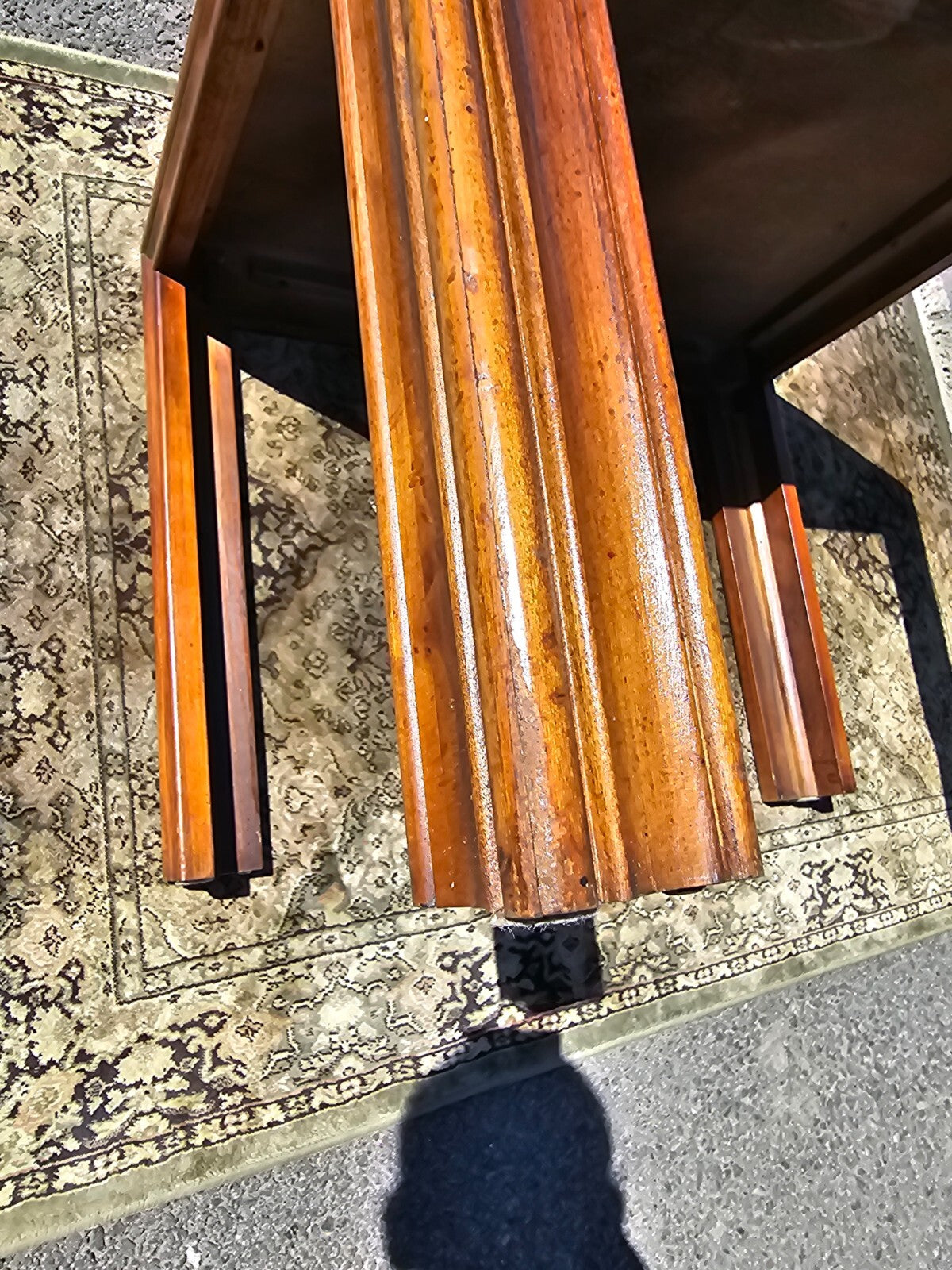 Altavista Lane Burled Walnut Rustic End Side Table 1950's