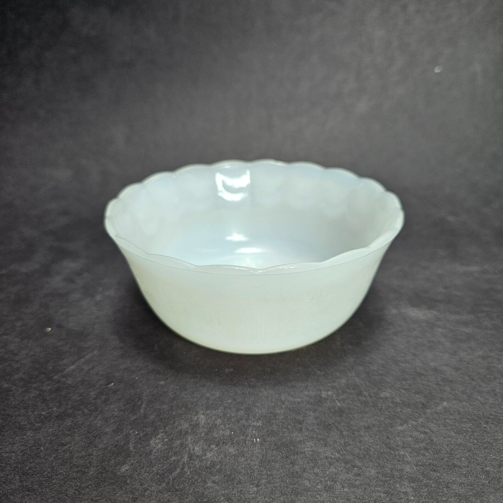 Vintage Milk Glass Glasbake Bowl # J-2019 Dipping Mixing Bowl 4.75" Dia x 2" H