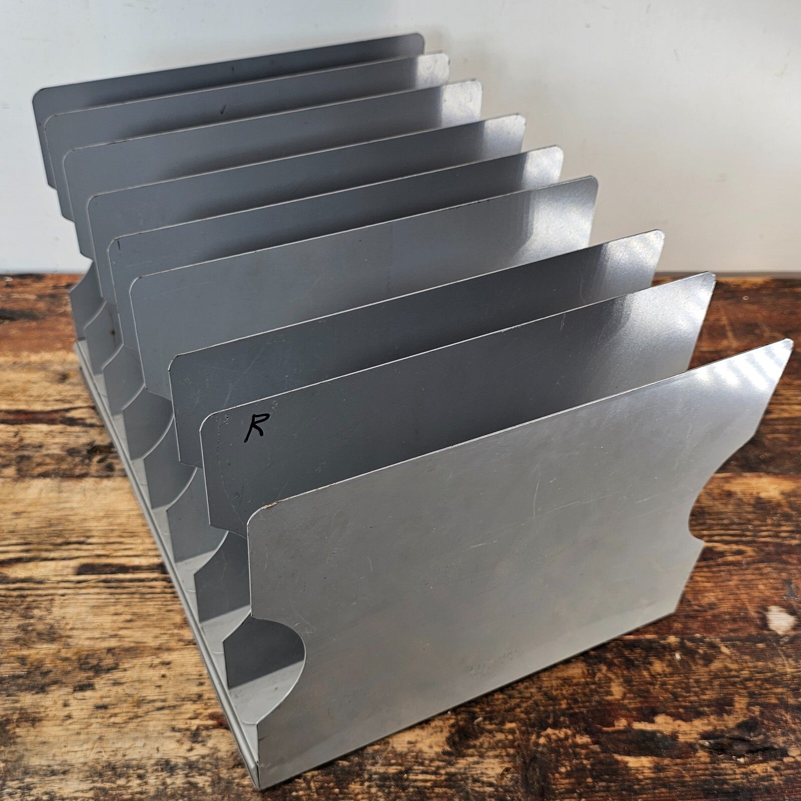 Vintage LIT-NING 8 Compartment Desktop File Organizer
