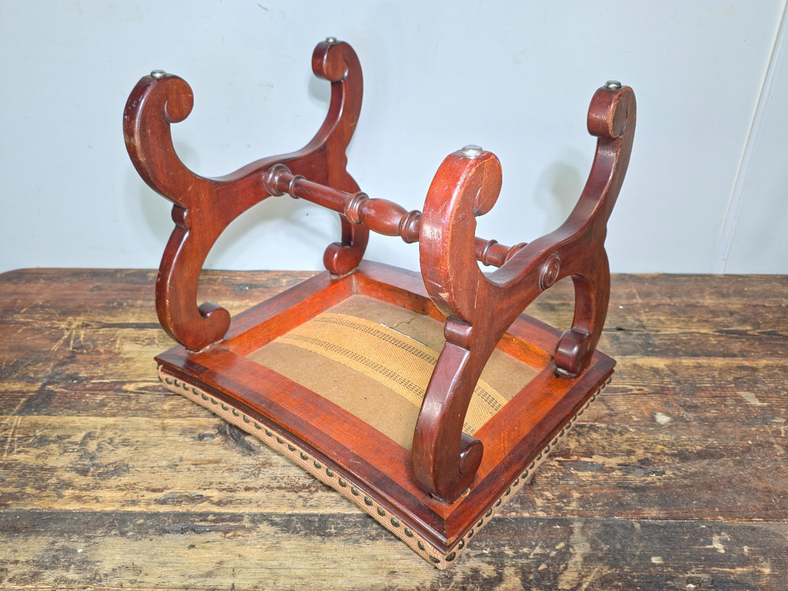 Rare 1930s Vander Ley Bros Needlepoint Stool | 300 Hall St. Grand Rapids Antique