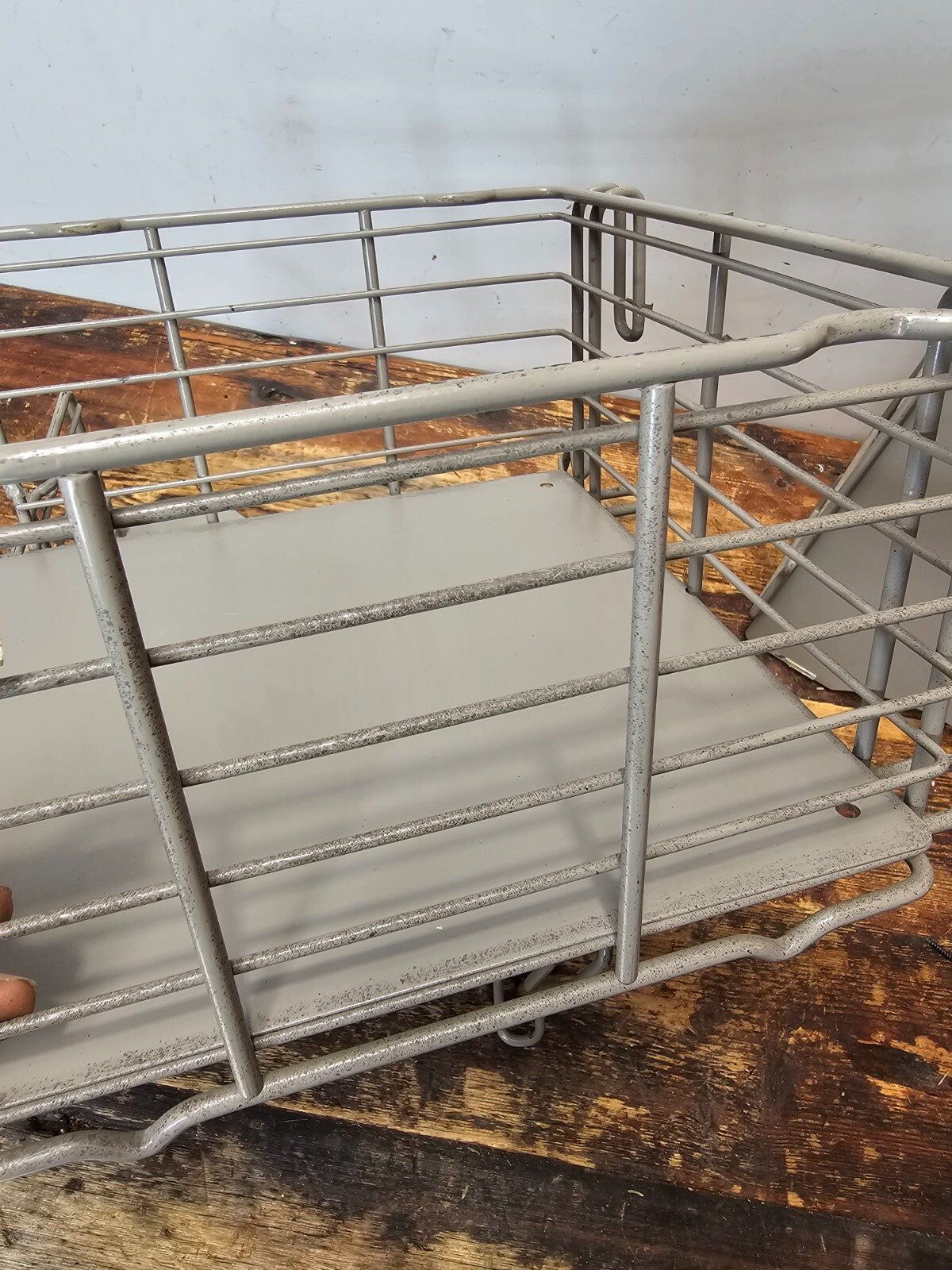 Vintage Steel Wire Stackable / Wall Mountable Storage Basket Organizer Set