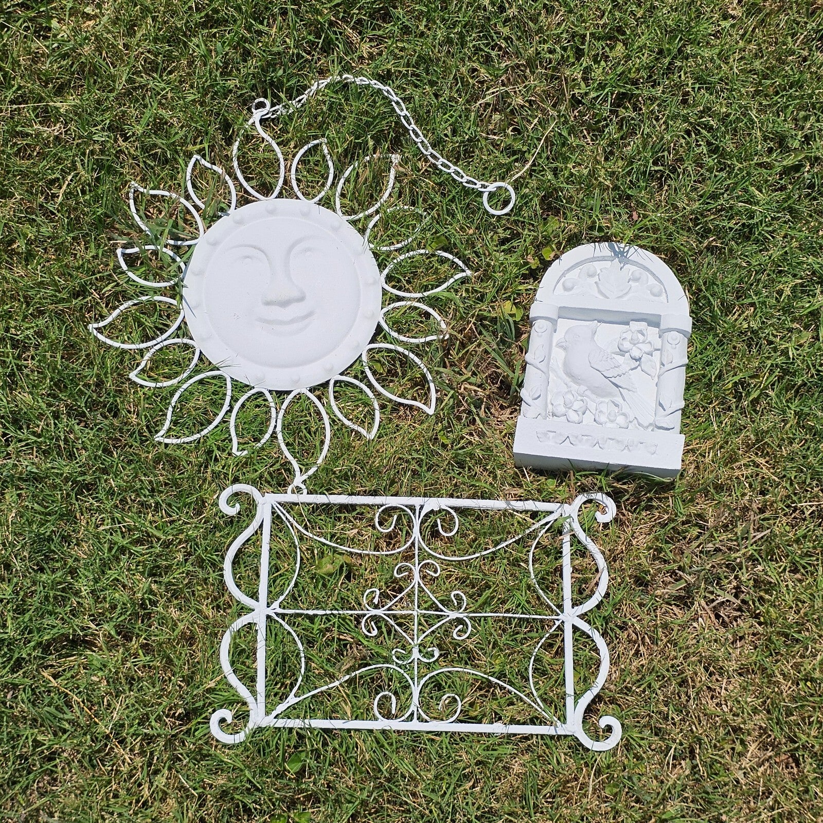 Set of 3 Hanging Garden Decor Flat White