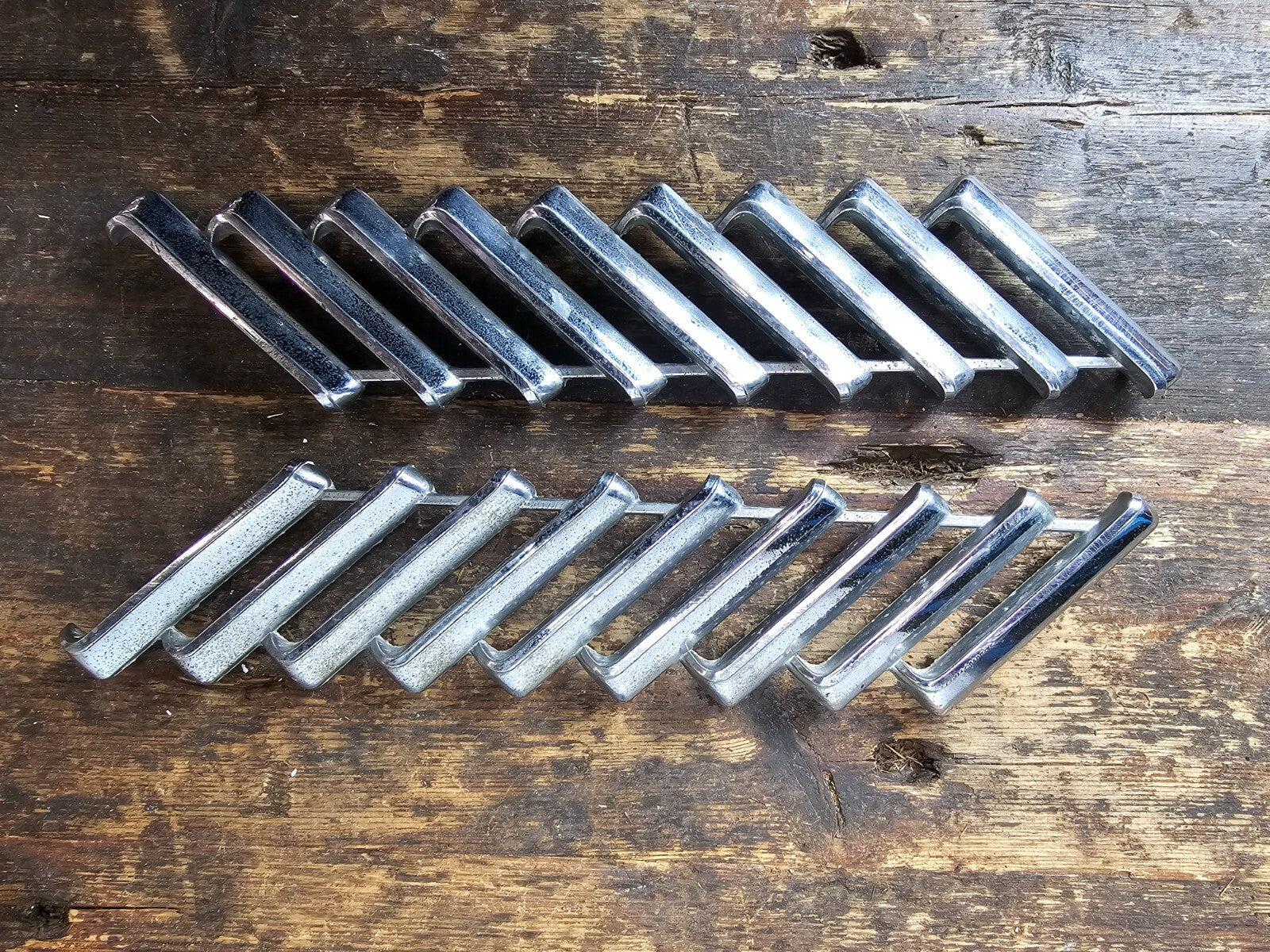 1955 - 1957 Thunderbird Chrome Hash Marks Both Sides T-bird Car Trim Pieces Ford