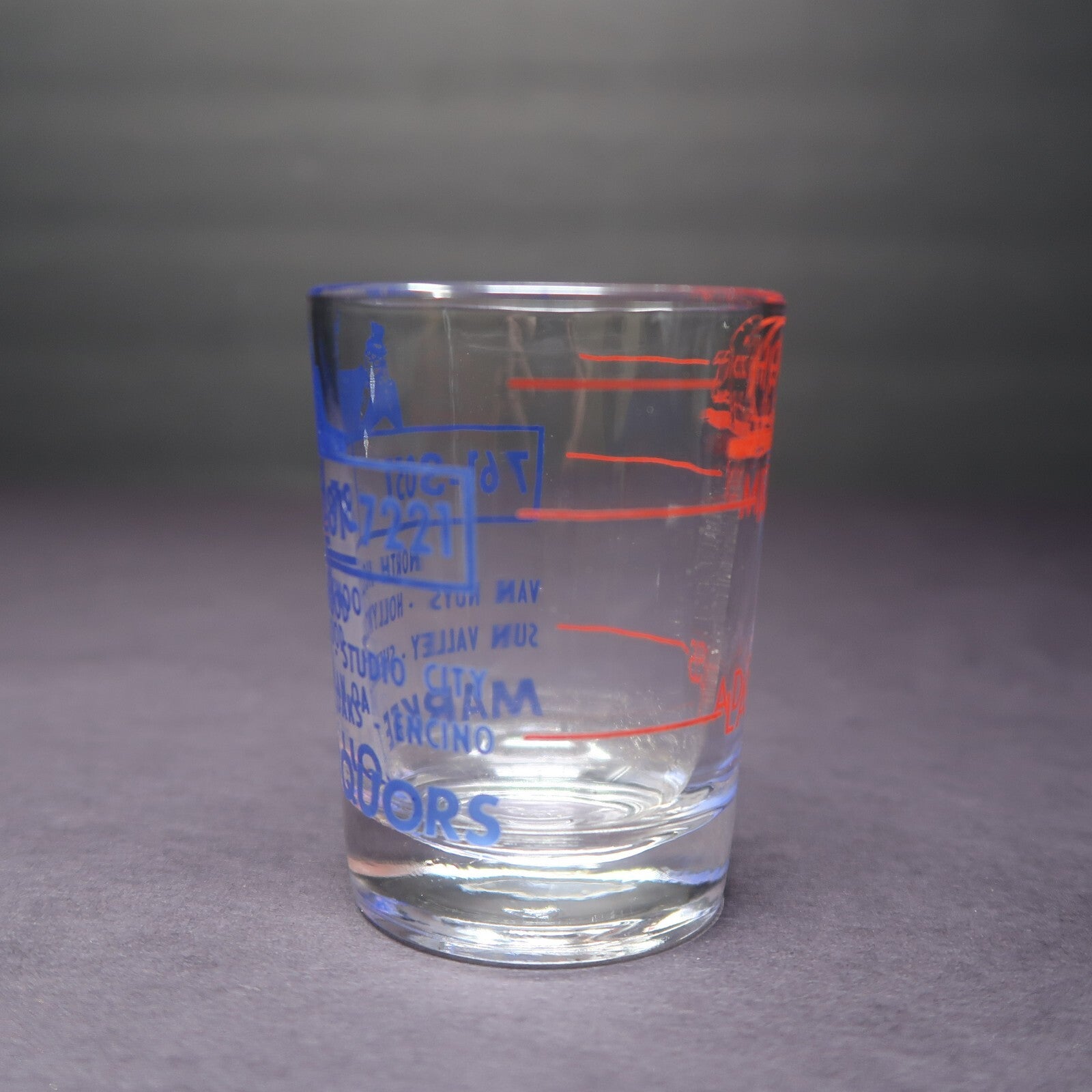 Markee Liquors North Hollywood, CA Federal Glass Shot Glass H 3"