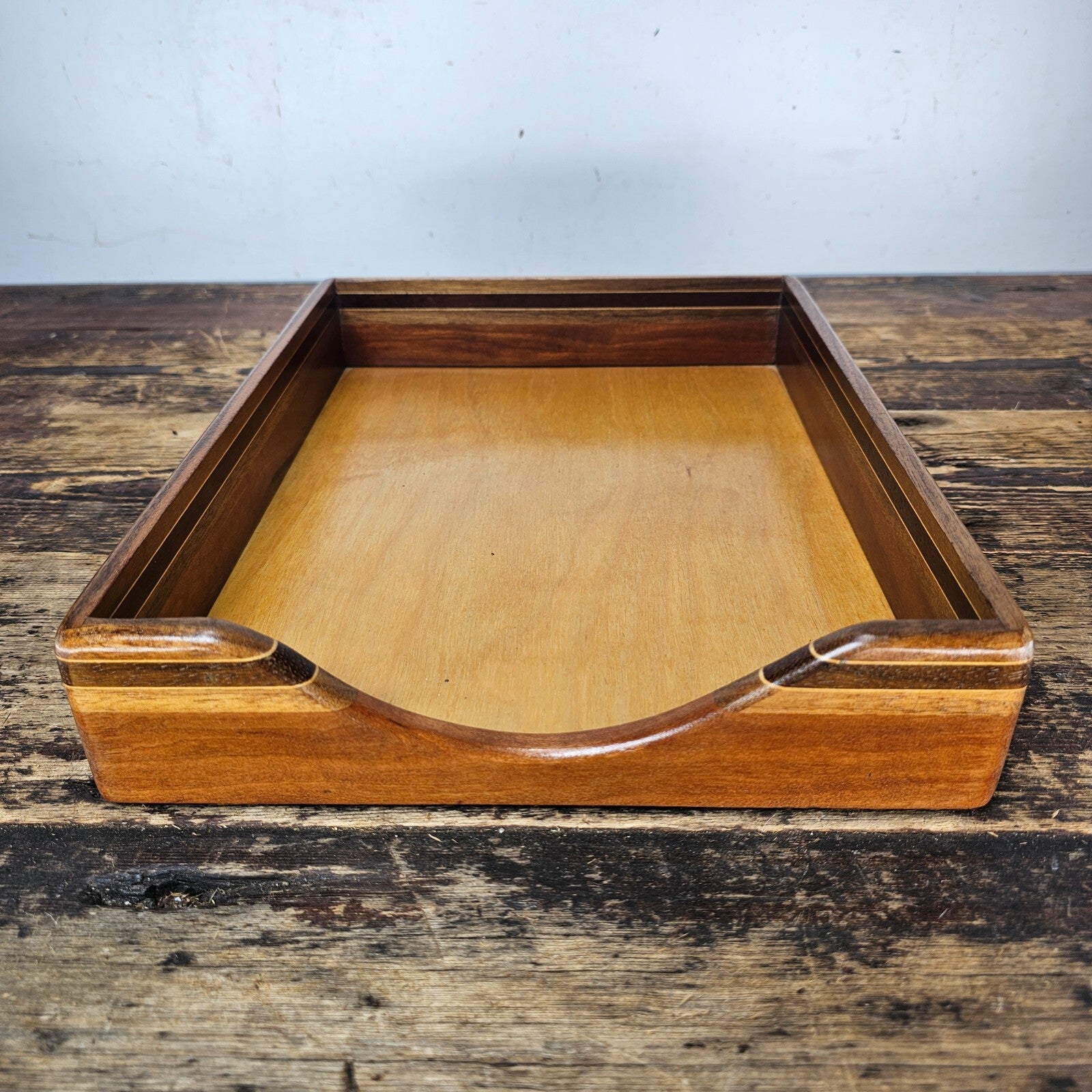 Nordic Style Vintage Wooden Document Tray