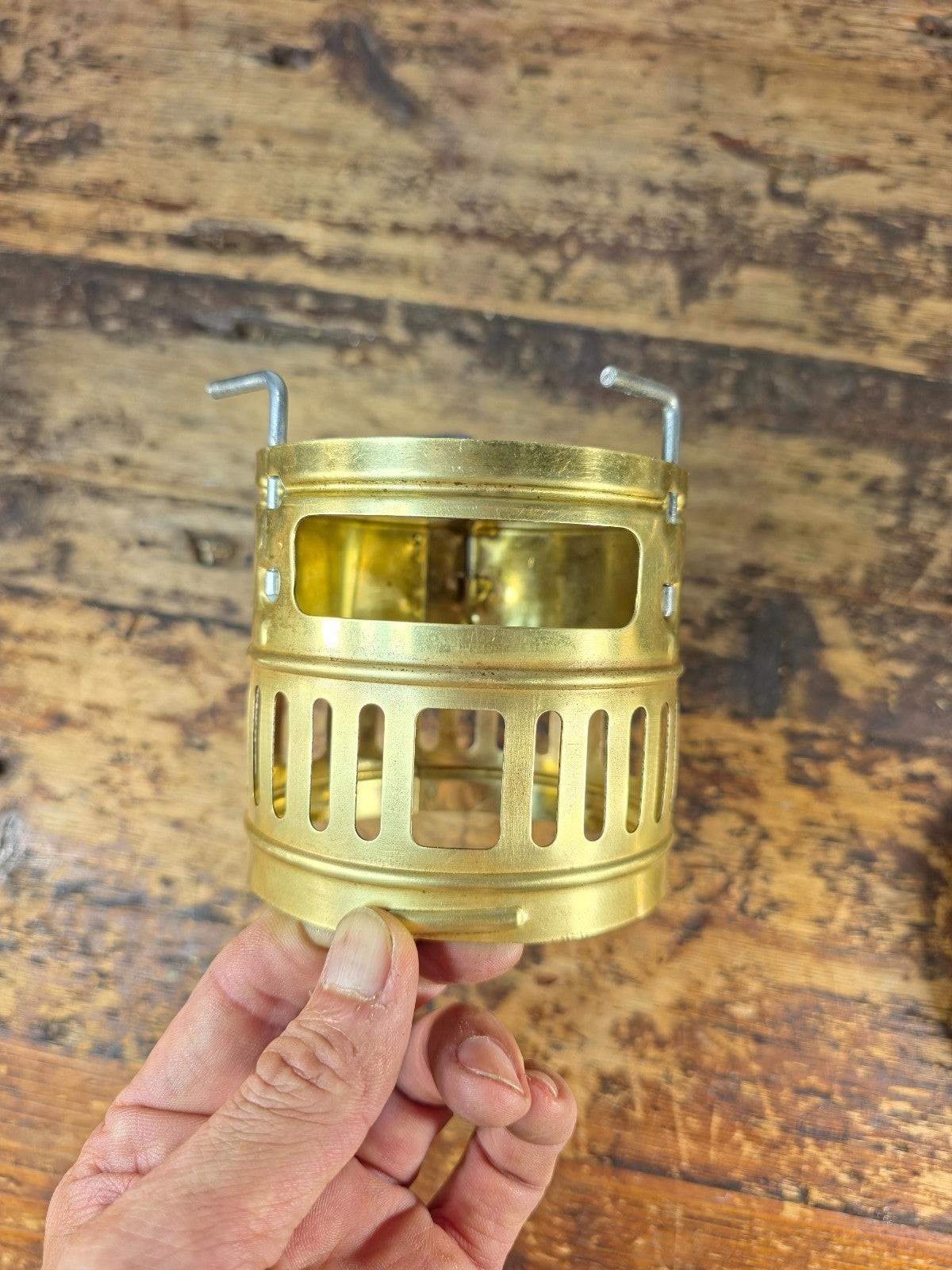 Vintage SVEA 123 brass camping stove — made in Sweden.