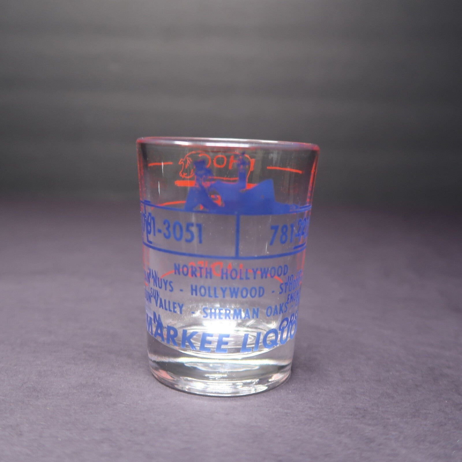Markee Liquors North Hollywood, CA Federal Glass Shot Glass H 3"