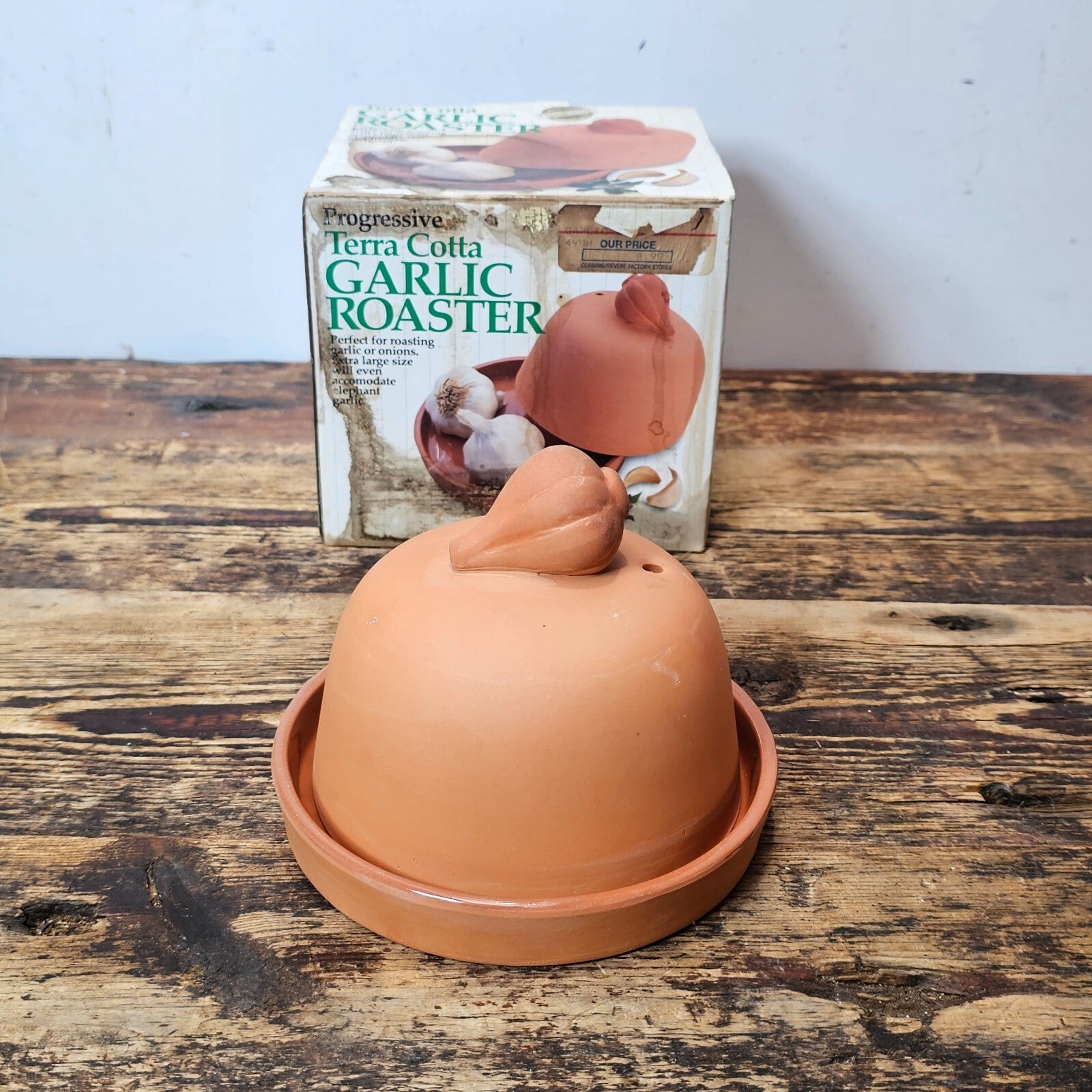 Terra Cotta Garlic Onion Oven Bake Cooker Roaster 90s