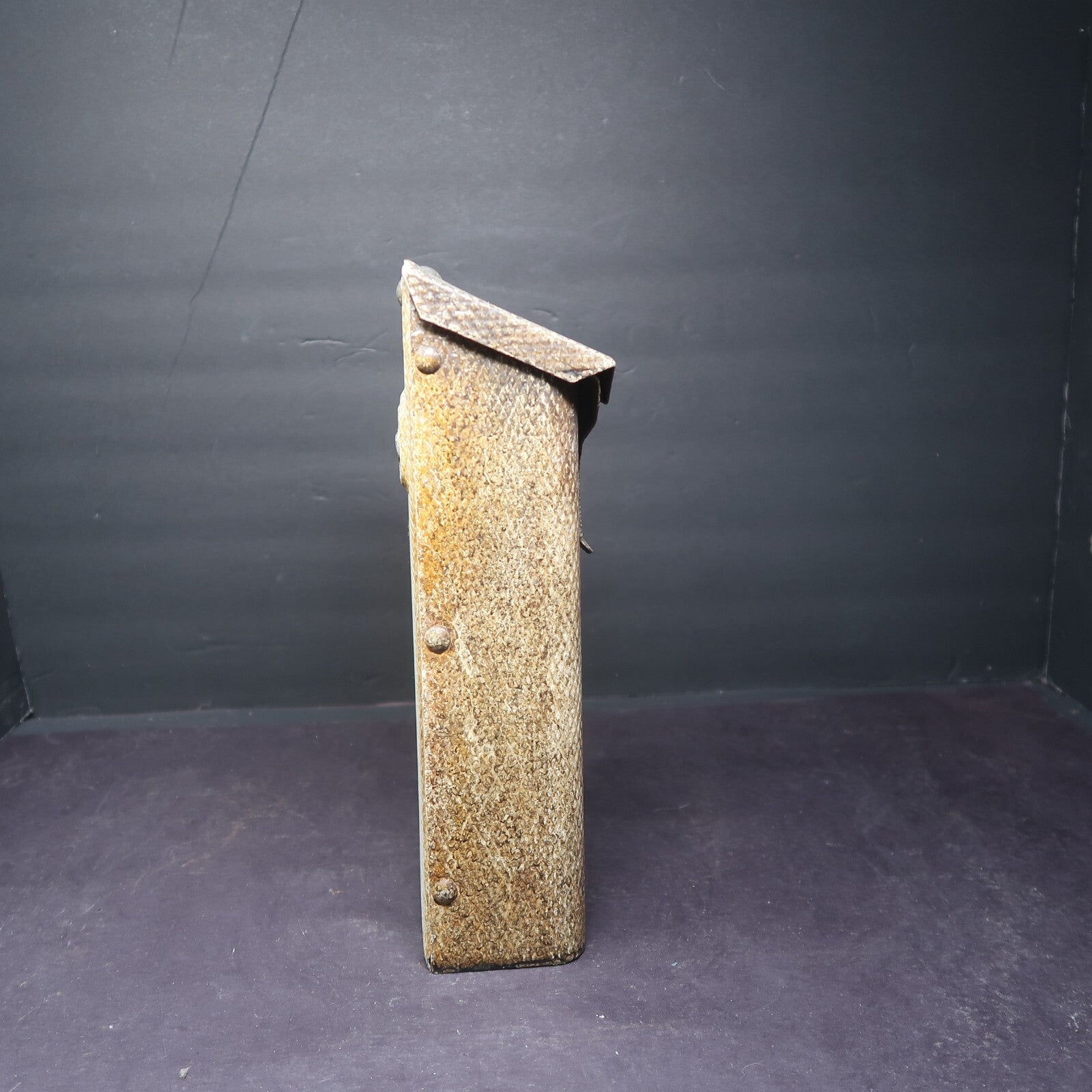 Vintage Aluminum Wall Mounted Mailbox Double Hinged Flip Top