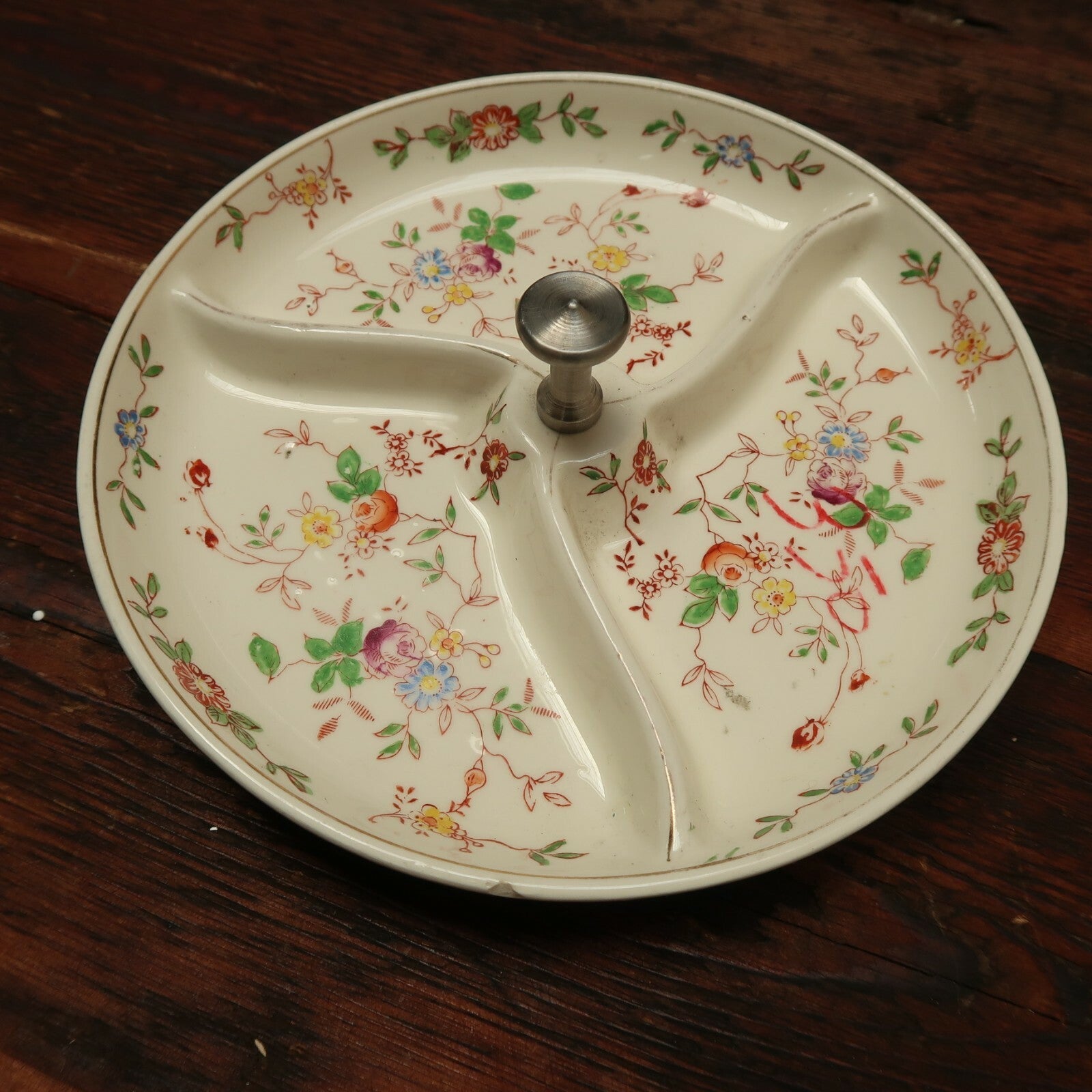 Set of 2 Hand Painted Floral Porcelain Plates Made in Japan