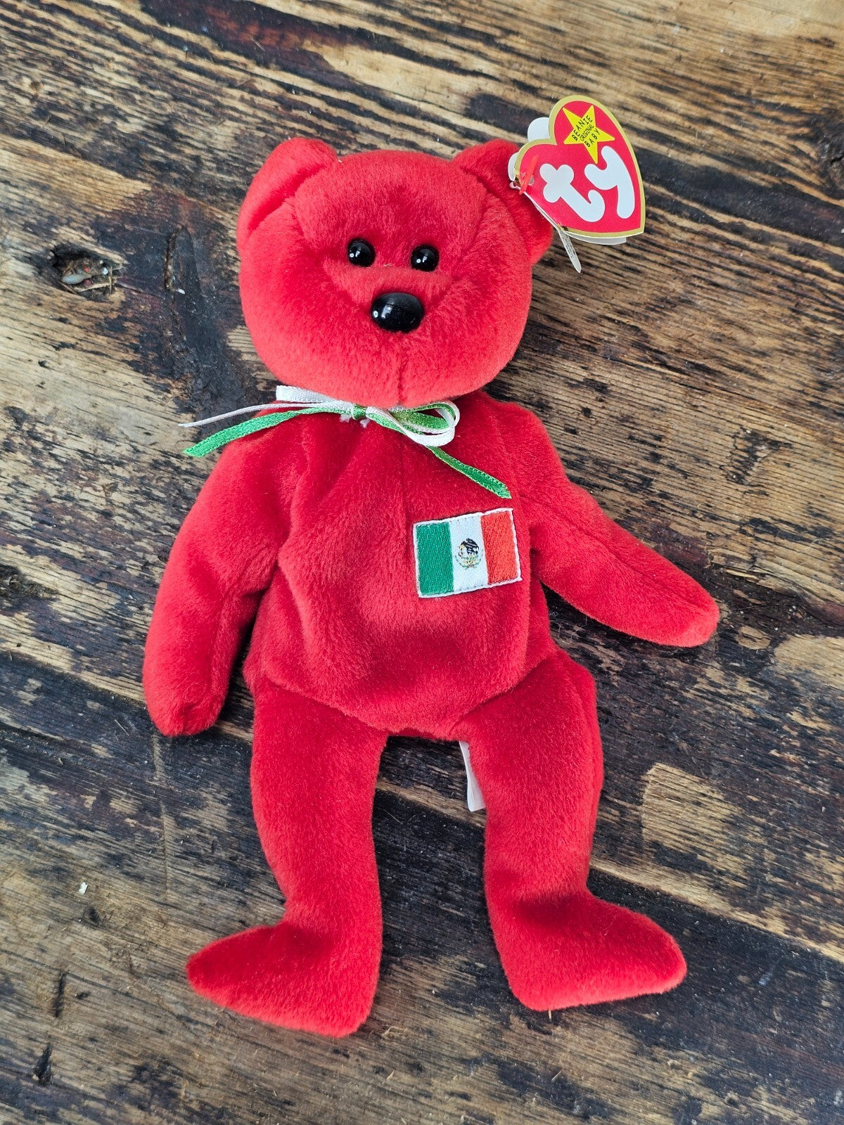 TY Beanie Baby 1999 Osito the Mexican Bear Red