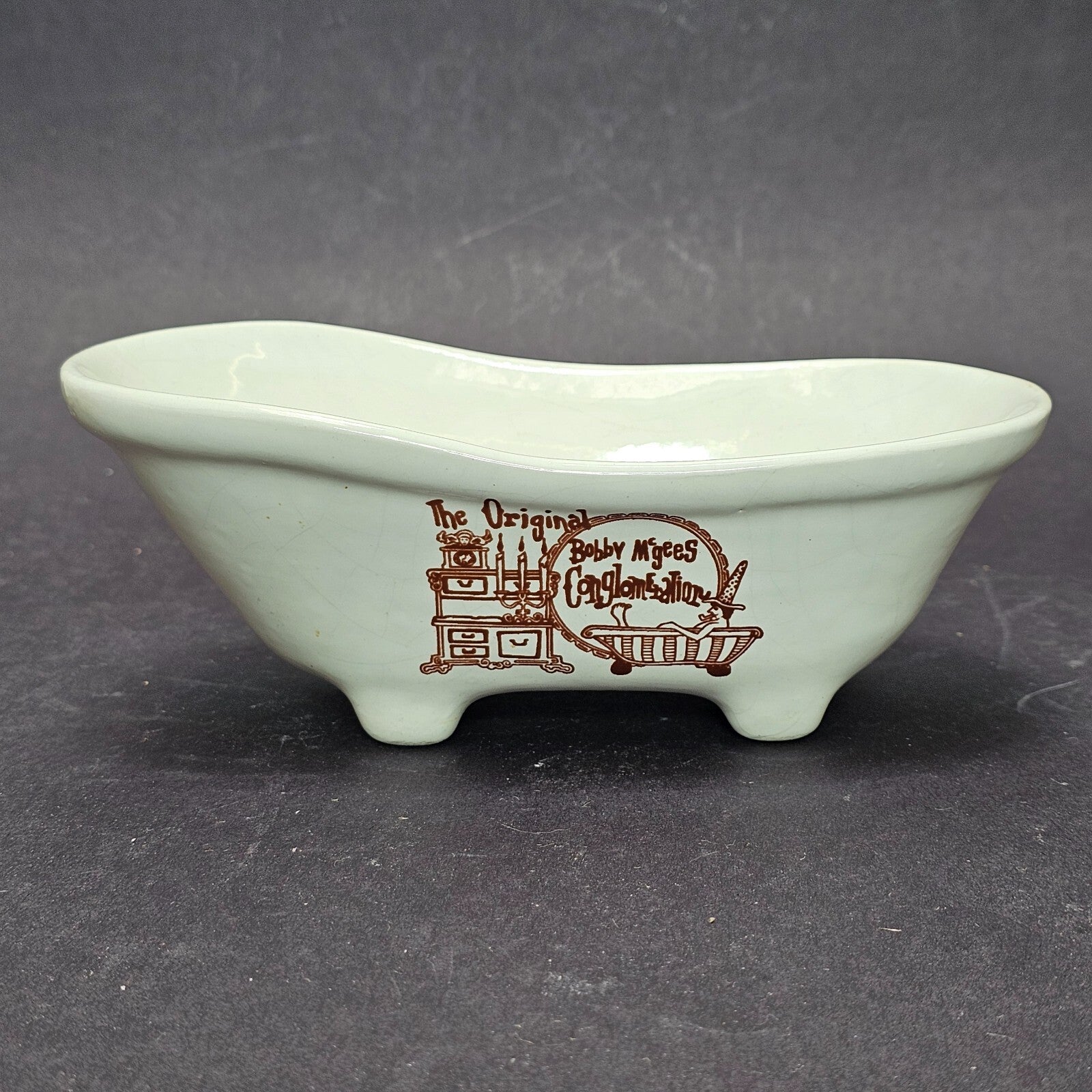 The Original Bobby McGees Conglomeration Bathtub Soap Dish Vintage