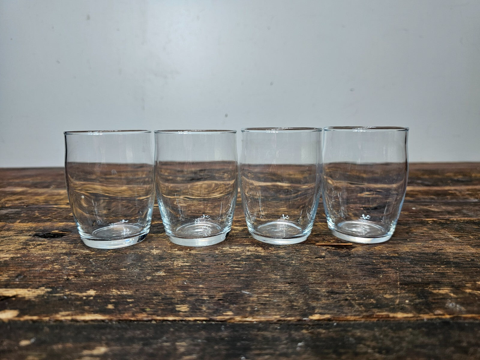 Set of 4 Barrel Shaped Small Glassware 2" x 3"