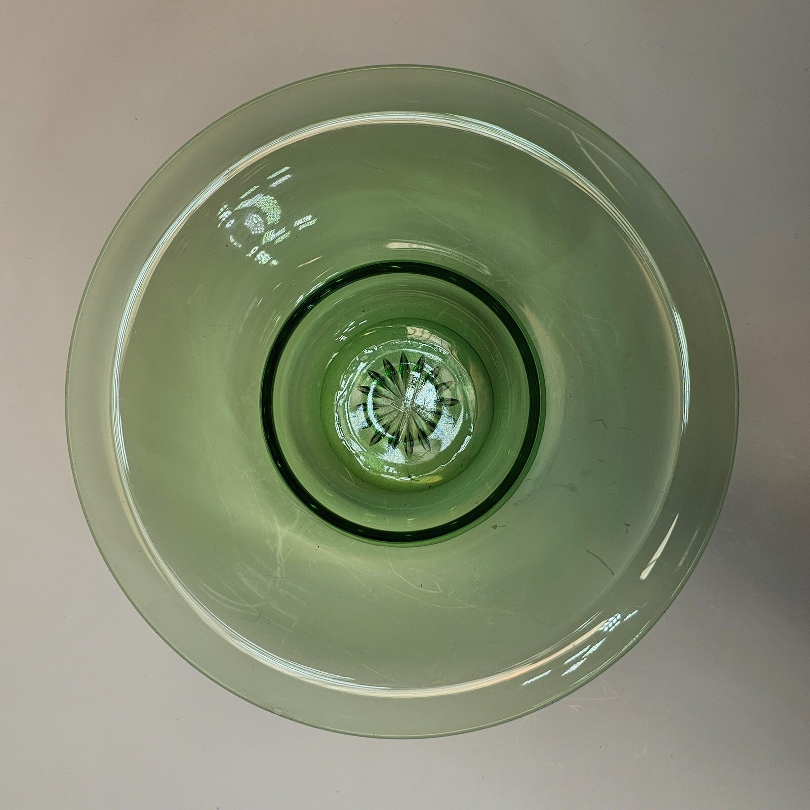 Heisey Gibson Girl Moongleam Green Rolled Edge Bowl