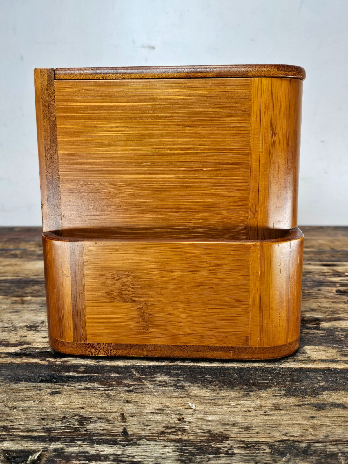 Bamboo Suggestion Box With Side Compartment 9.5"L x 8"H x 7.75"D