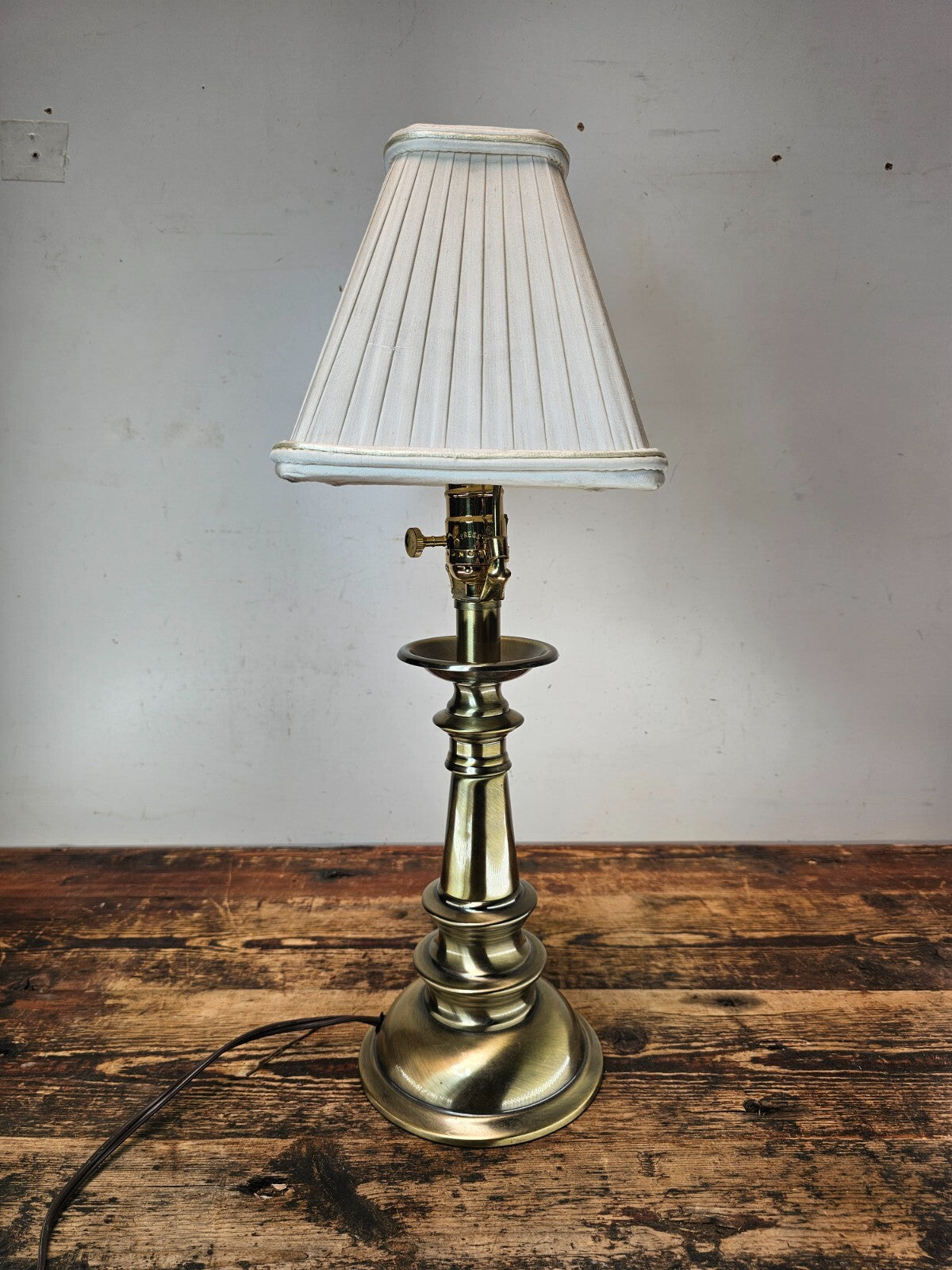 Stiffel Hollywood Regency Brass Table Lamp 21"H
